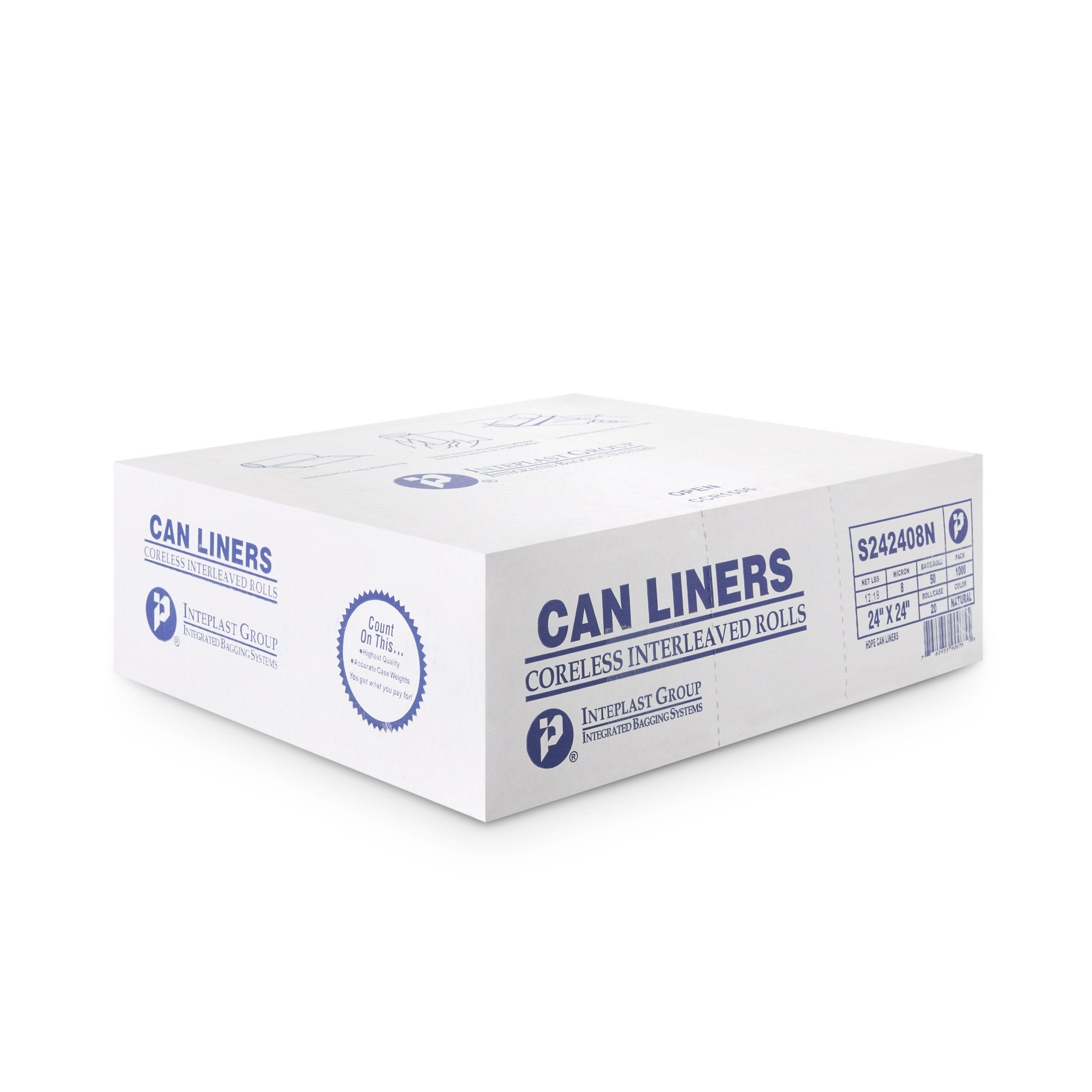 McKesson Light Duty Clear Trash Bag, 10 gal, 8 Mic S242408N-1