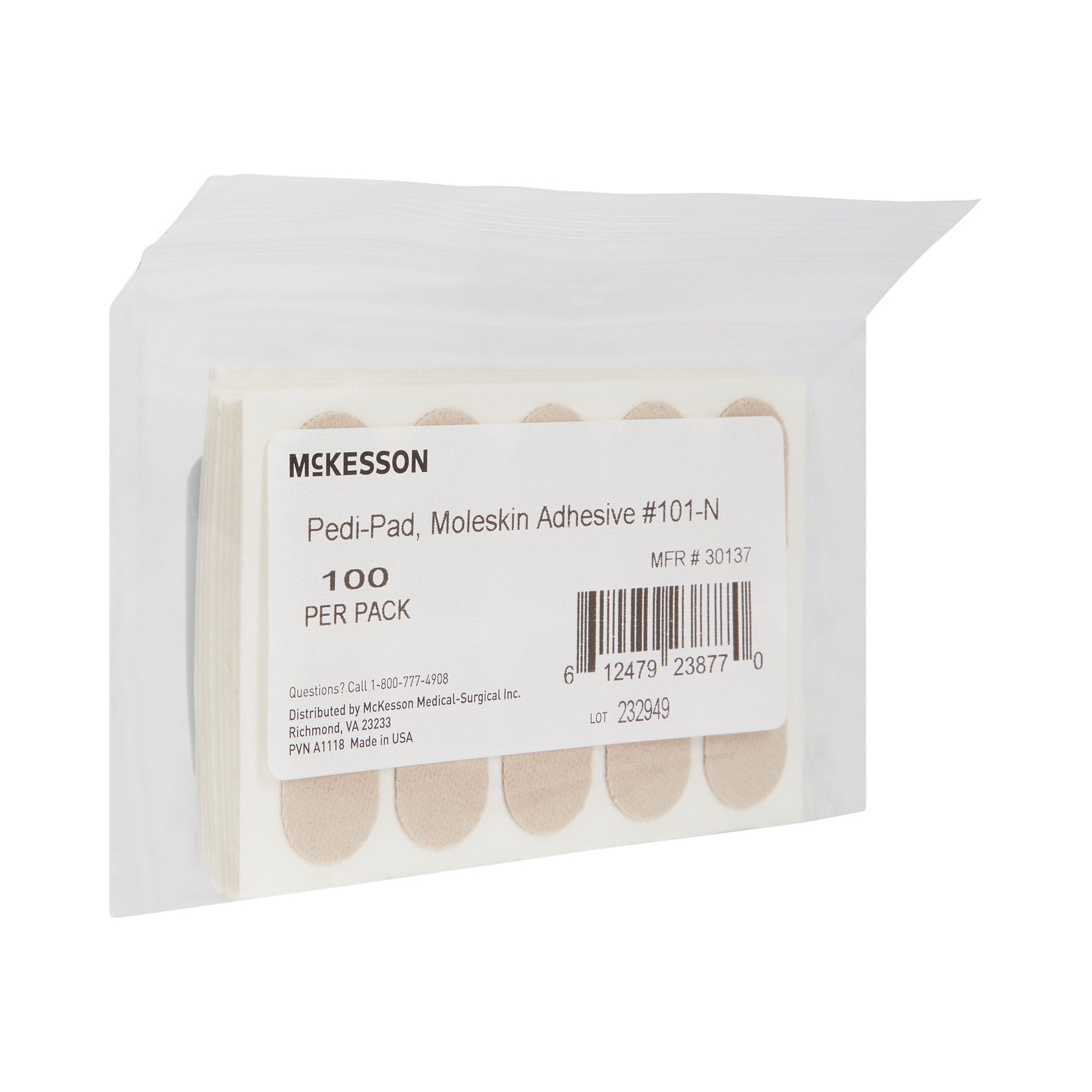 McKesson Pedi-Pad Beige Protective Pad, Size 101 Narrow 30137