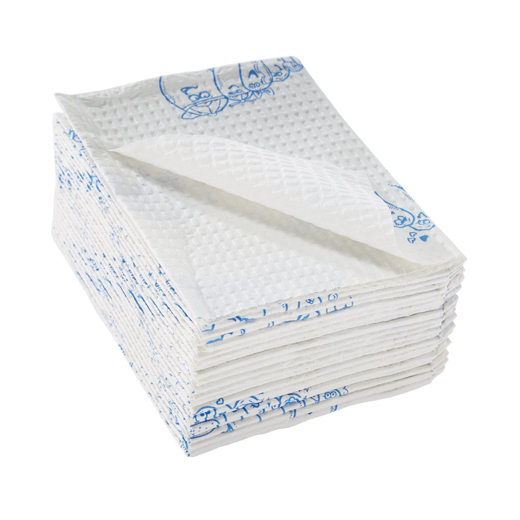 McKesson Nonsterile White / Blue Cartoon Toes Procedure Towel, 13 x 18 Inch 18-918189