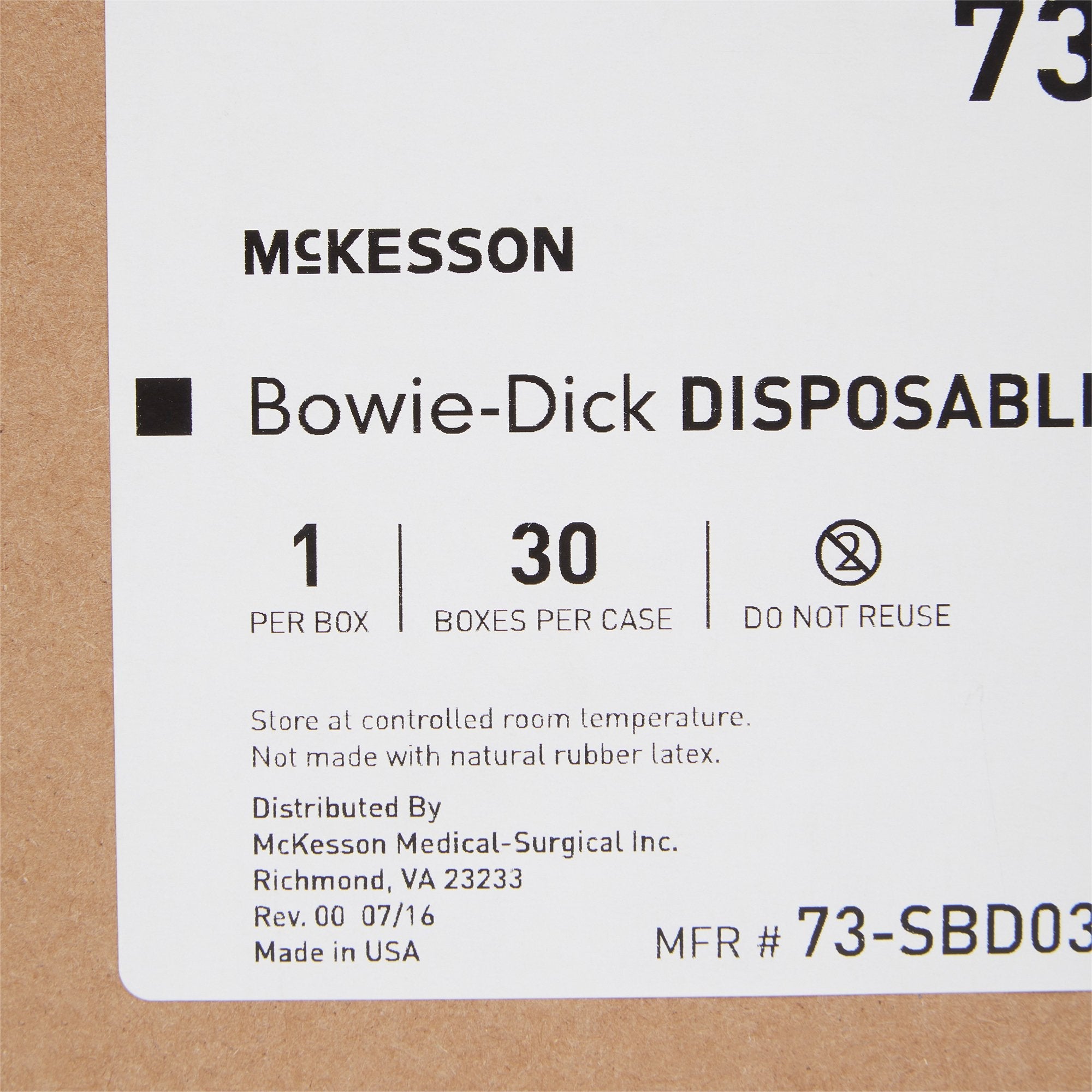 McKesson Sterilization Bowie-Dick Test Pack 73-SBD030