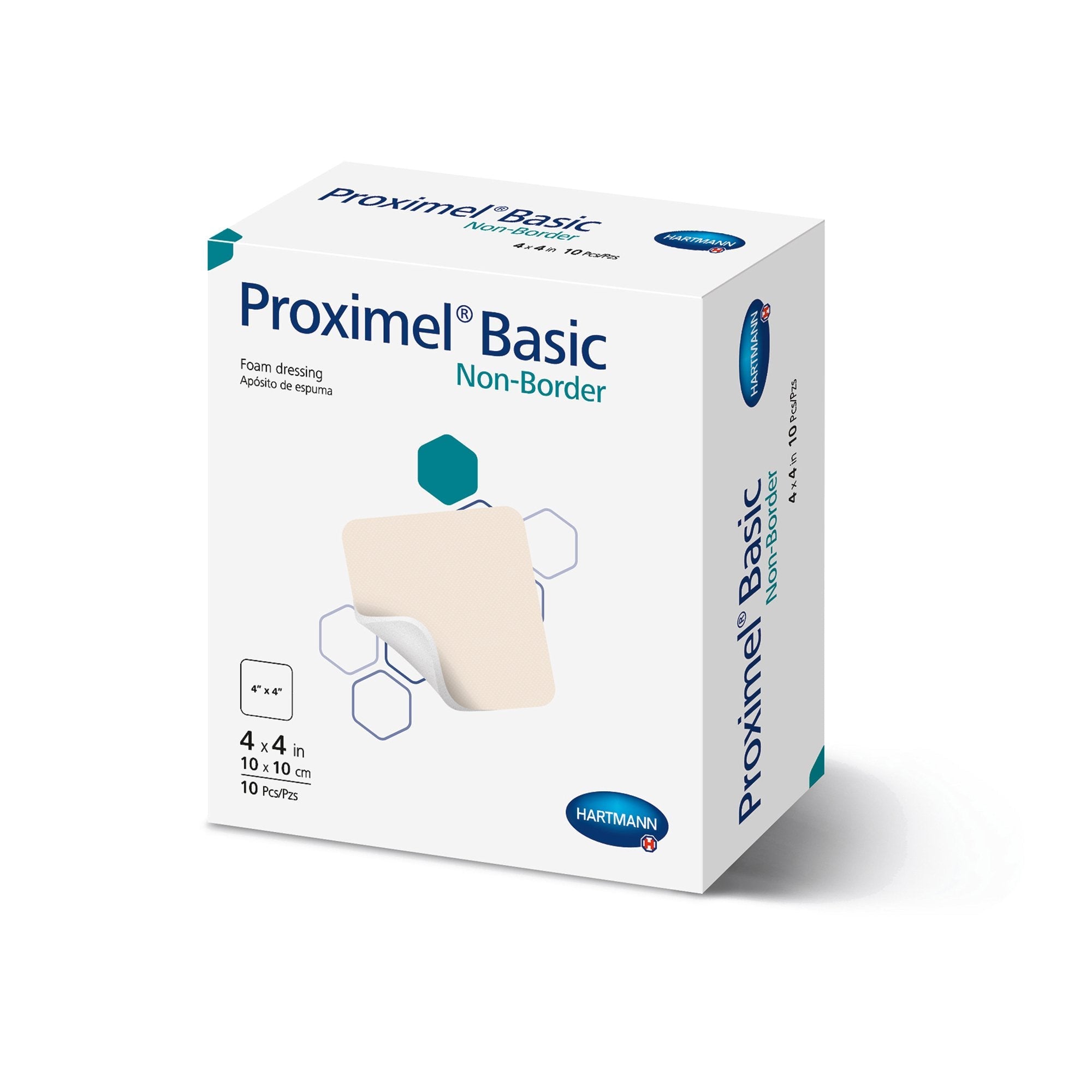 Foam Dressing Proximel® Basic Non-Border 4 X 4 Inch Without Border Waterproof Film Backing Nonadhesive Square Sterile 15713107