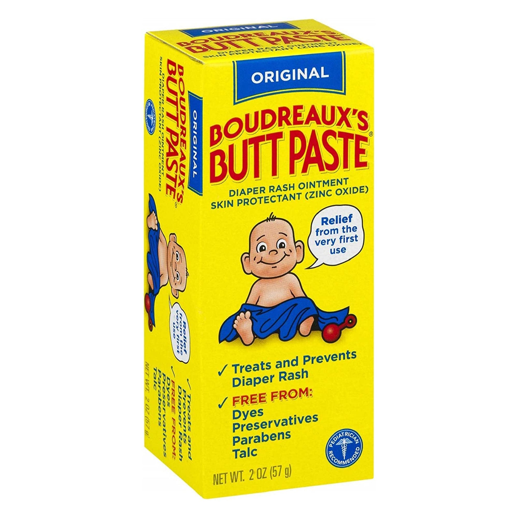 Boudreaux's Original Butt Paste Diaper Rash Treatment, Scented, 2-ounce tube 62103033302