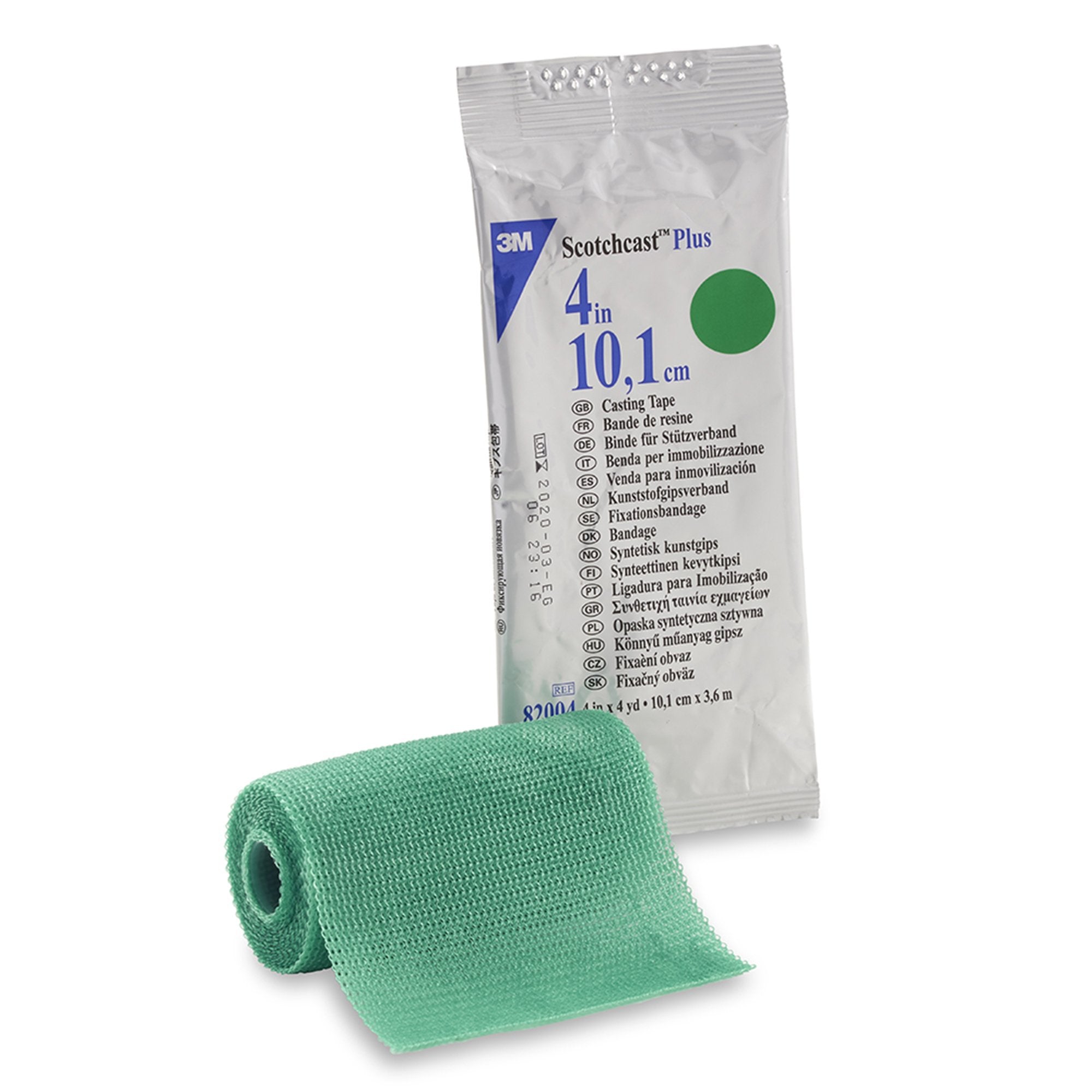 3M™ Scotchcast™ Plus Green Cast Tape, 4 Inch x 4 Yard 82004G