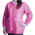 Lab Jacket FitMe™ Bubblegum Pink Medium Hip Length 3-Layer SMS Disposable UGJ-6510-M