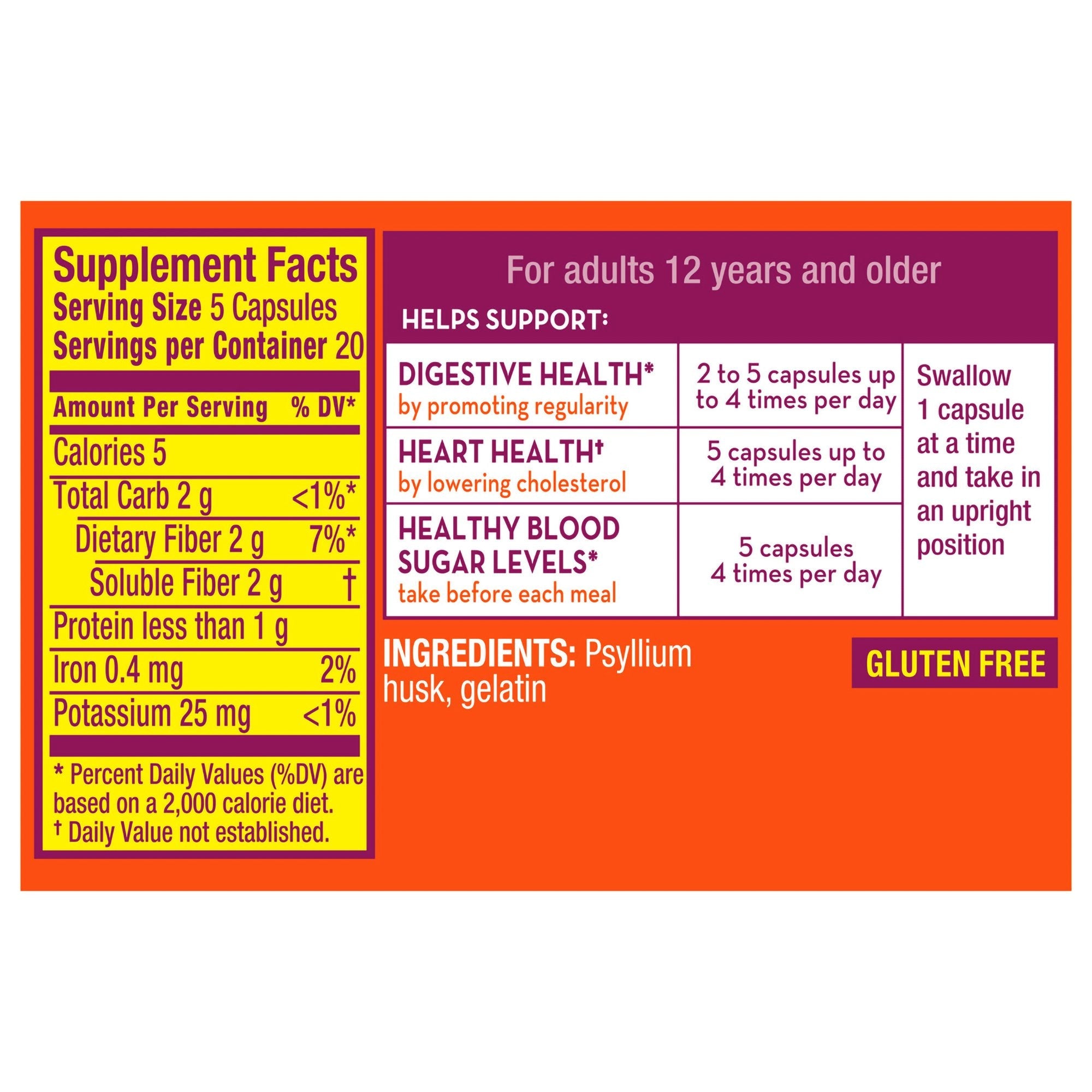 Metamucil® 3 in 1 Fiber Capsules 37000040514