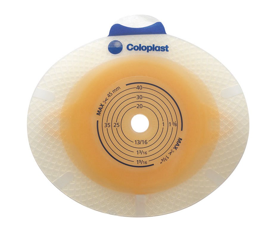 SenSura® Click Convex Light Barrier Ostomy Barrier Trim to Fit 15 – 53 mm Yellow 11041