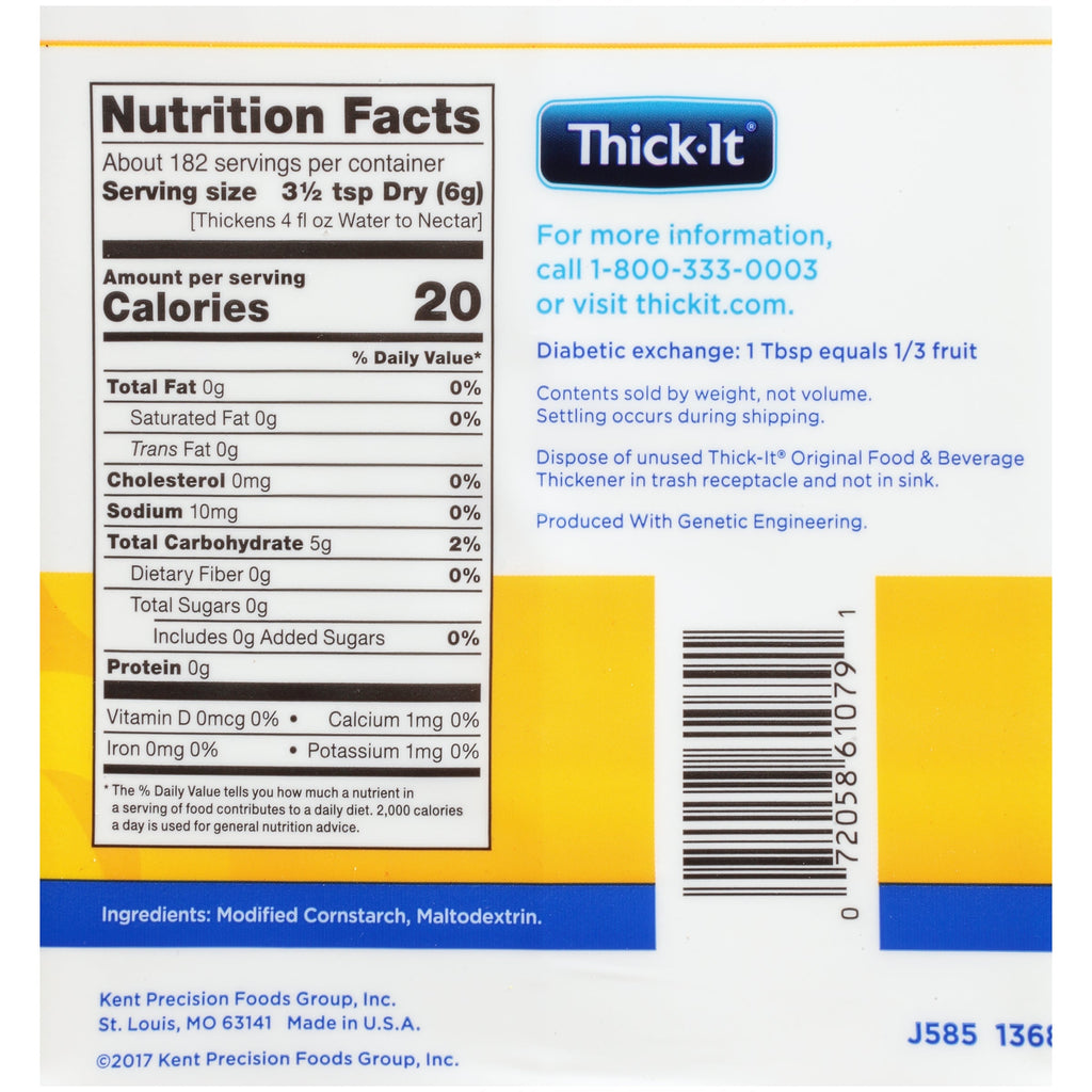 Thick-It® Original Ready to Use Food & Beverage Thickener, 36-ounce canister J585-C6800