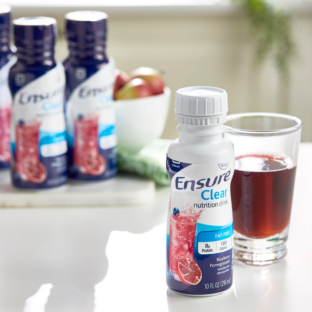 Ensure® Clear Therapeutic Nutrition, Blueberry Pomegranate, 10-ounce bottle 56500