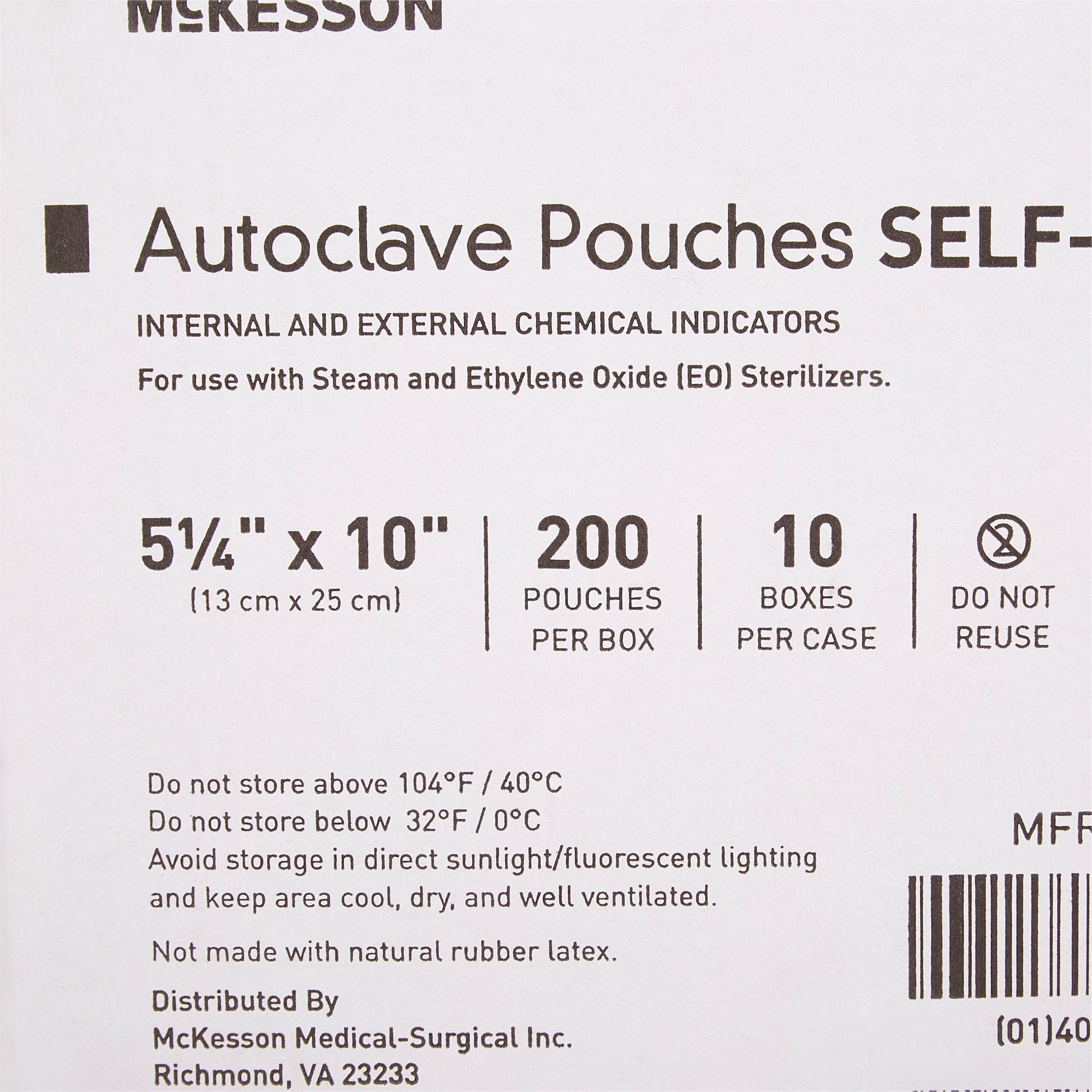 McKesson Sterilization Pouch, 5¼ x 10 Inch 16-6424