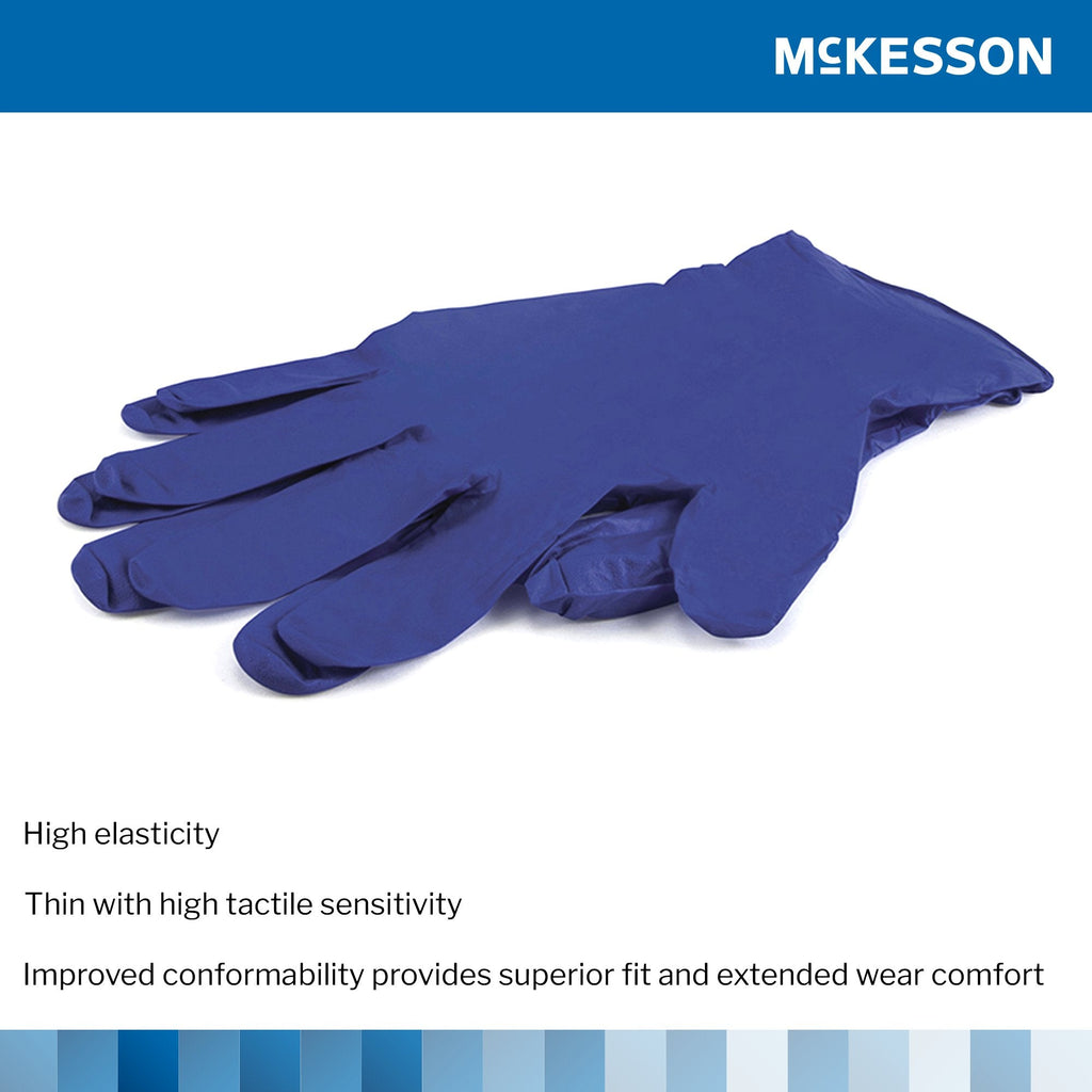 McKesson Confiderm® 3.0 Nitrile Exam Glove, Medium, Blue 14-6N34EC