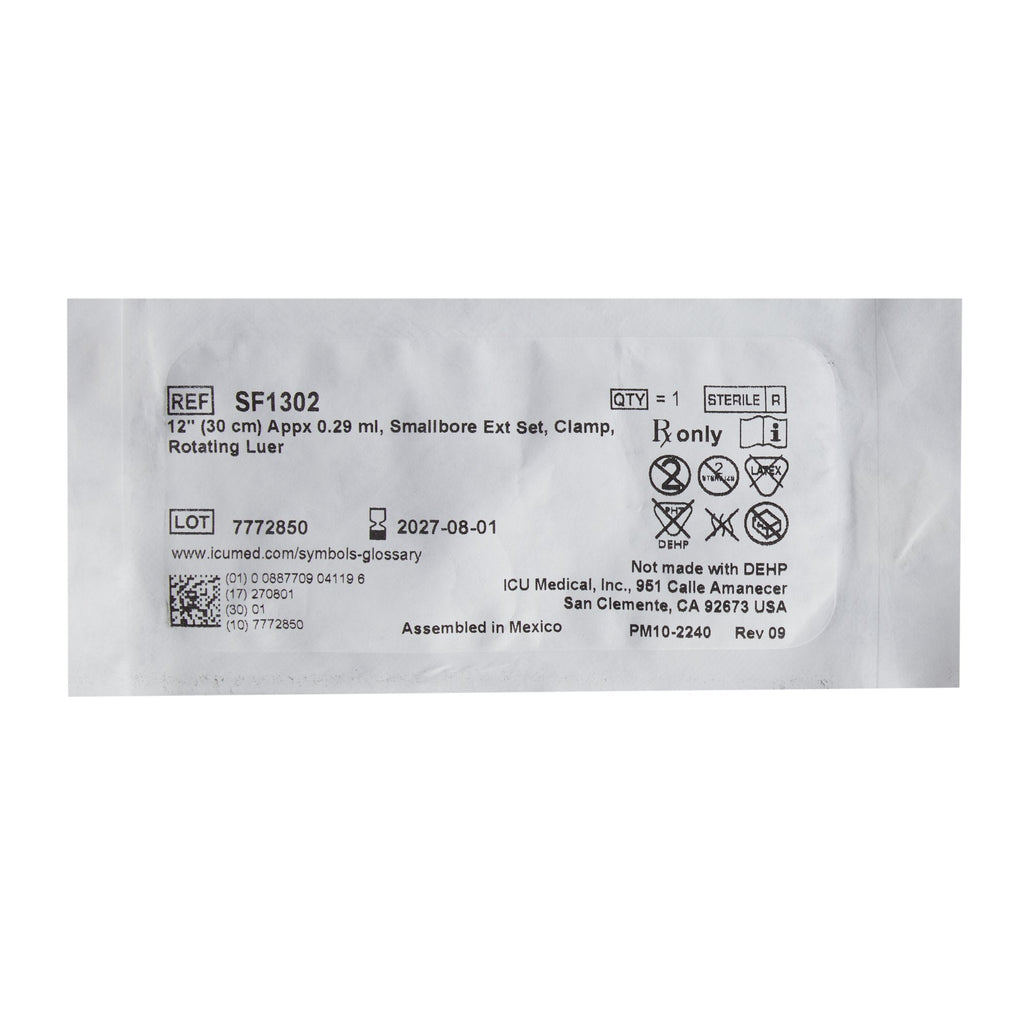 IV Extension Set ICU Small Bore 12 Inch Tubing SF1302