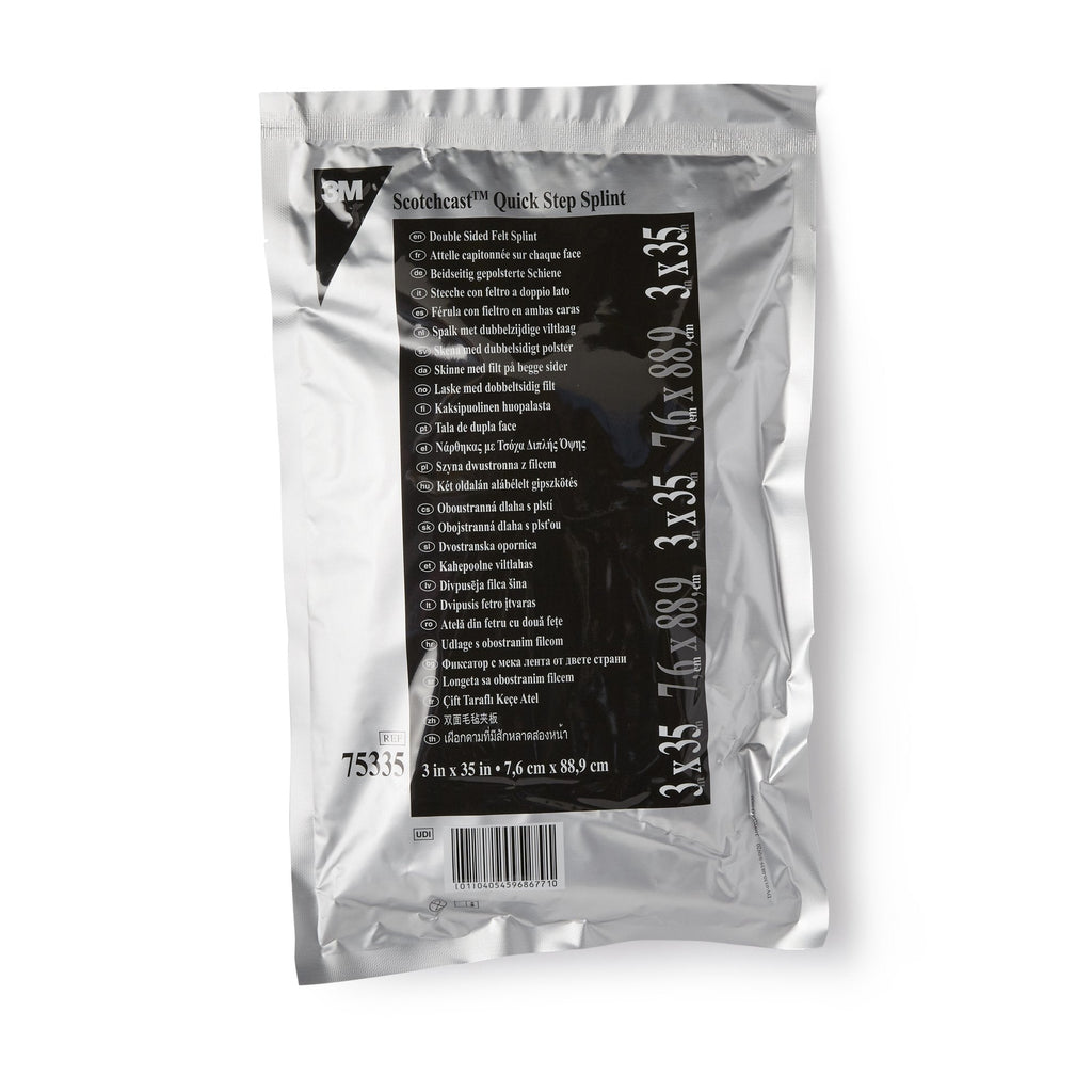 3M™ Scotchcast™ Quick Step Double Sided Felt Padded Splint, 3 x 35 Inch 75335