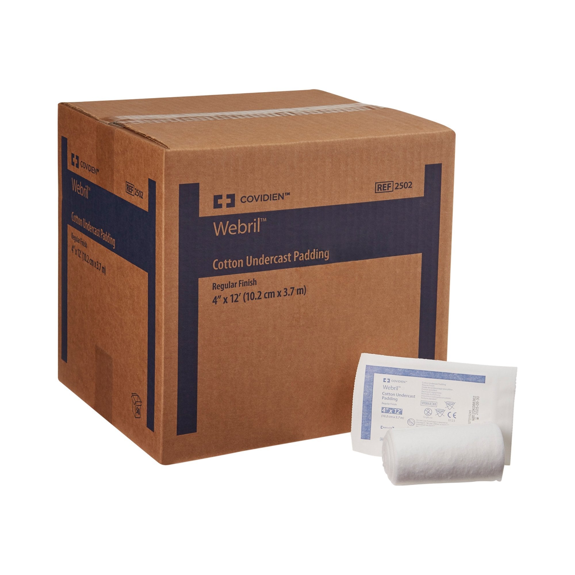 Webril™ White Cotton Undercast Cast Padding, 4 Inch x 4 Yard 2502-