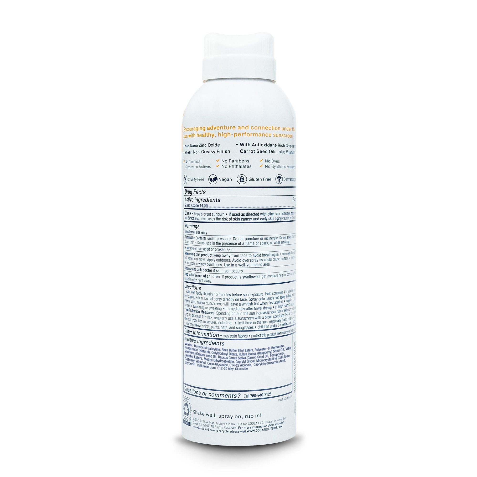 Sunscreen BARE Republic® Mineral SPF 30 Spray 6 oz. Aerosol Can BR10133