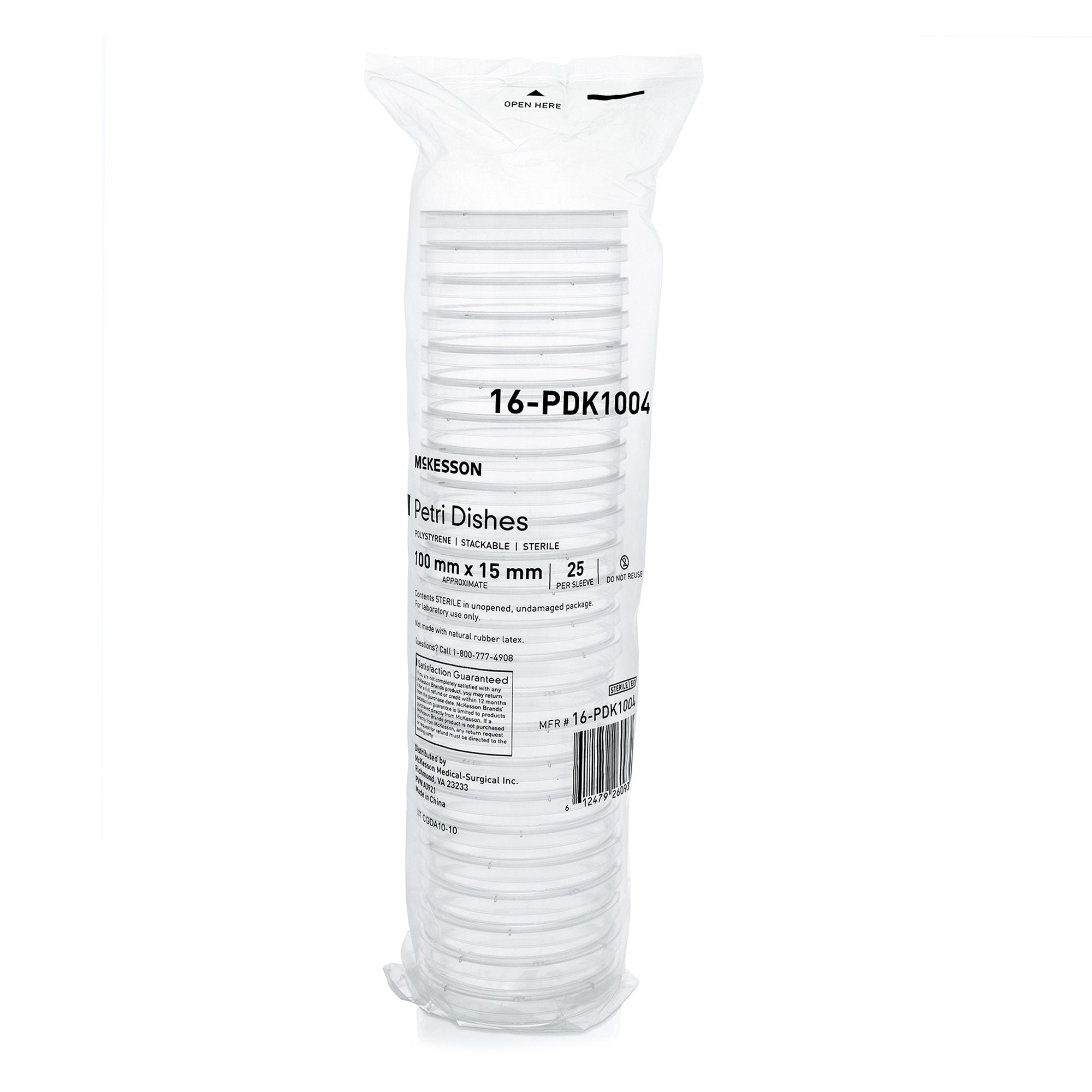 McKesson Petri Dish, 100 x 15 mm 16-PDK1004