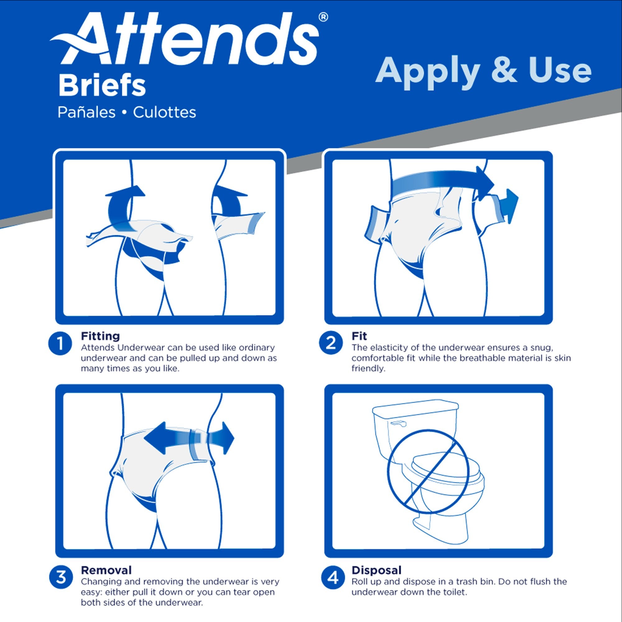 Attends® Extra Heavy Absorbency Briefs, X-Large DDP40100
