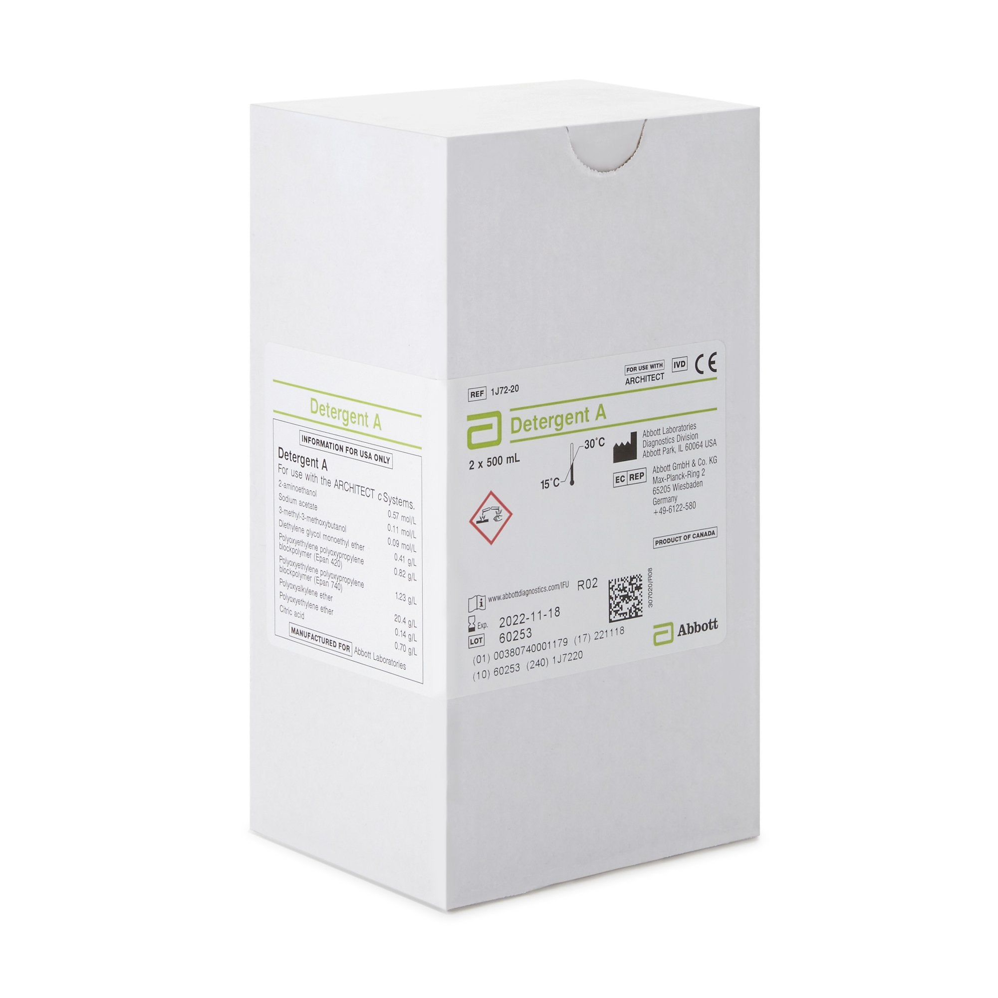 Architect™ Detergent A Reagent for use with Architect C16000 Analyzer 01J7220