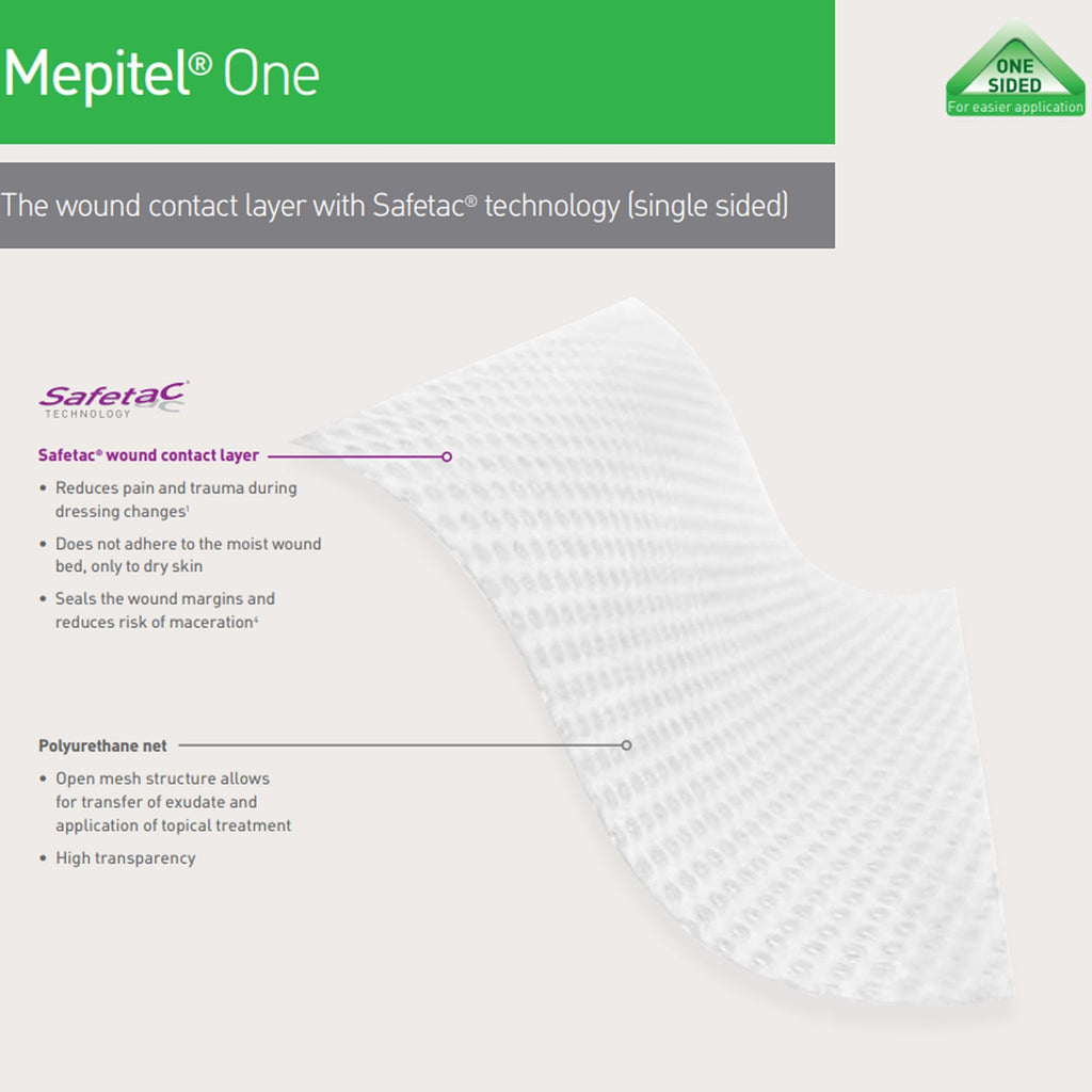 Mepitel® One Silicone Dressing, 4 x 7 inch 289500