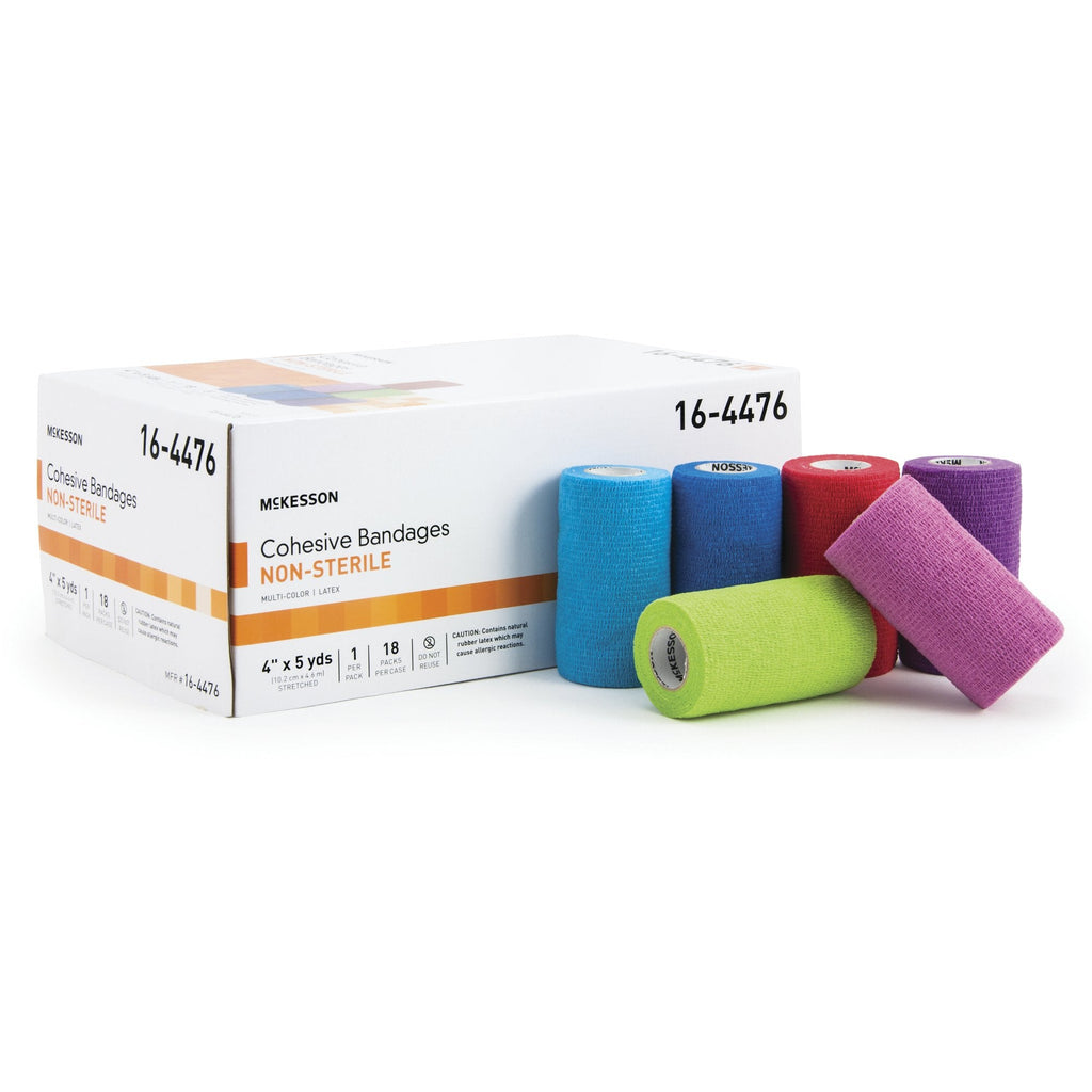 McKesson Self-adherent Closure Cohesive Bandage, 4 Inch x 5 Yard 16-4476