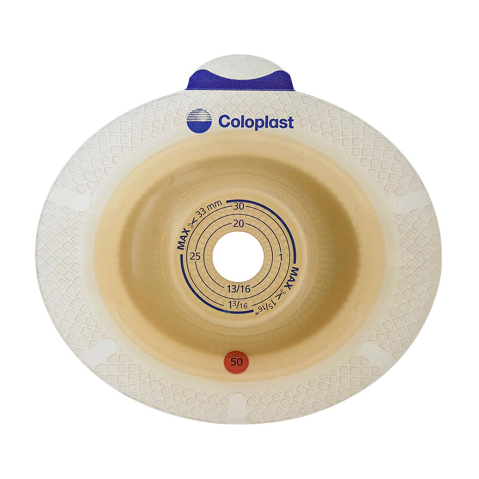 SenSura® Click Convex Light Ostomy Barrier, 25 mm Stoma Opening, Red Match 11022