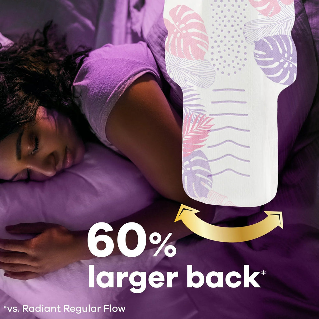 Always® Radiant Overnight Pads, Size 4 03700081811