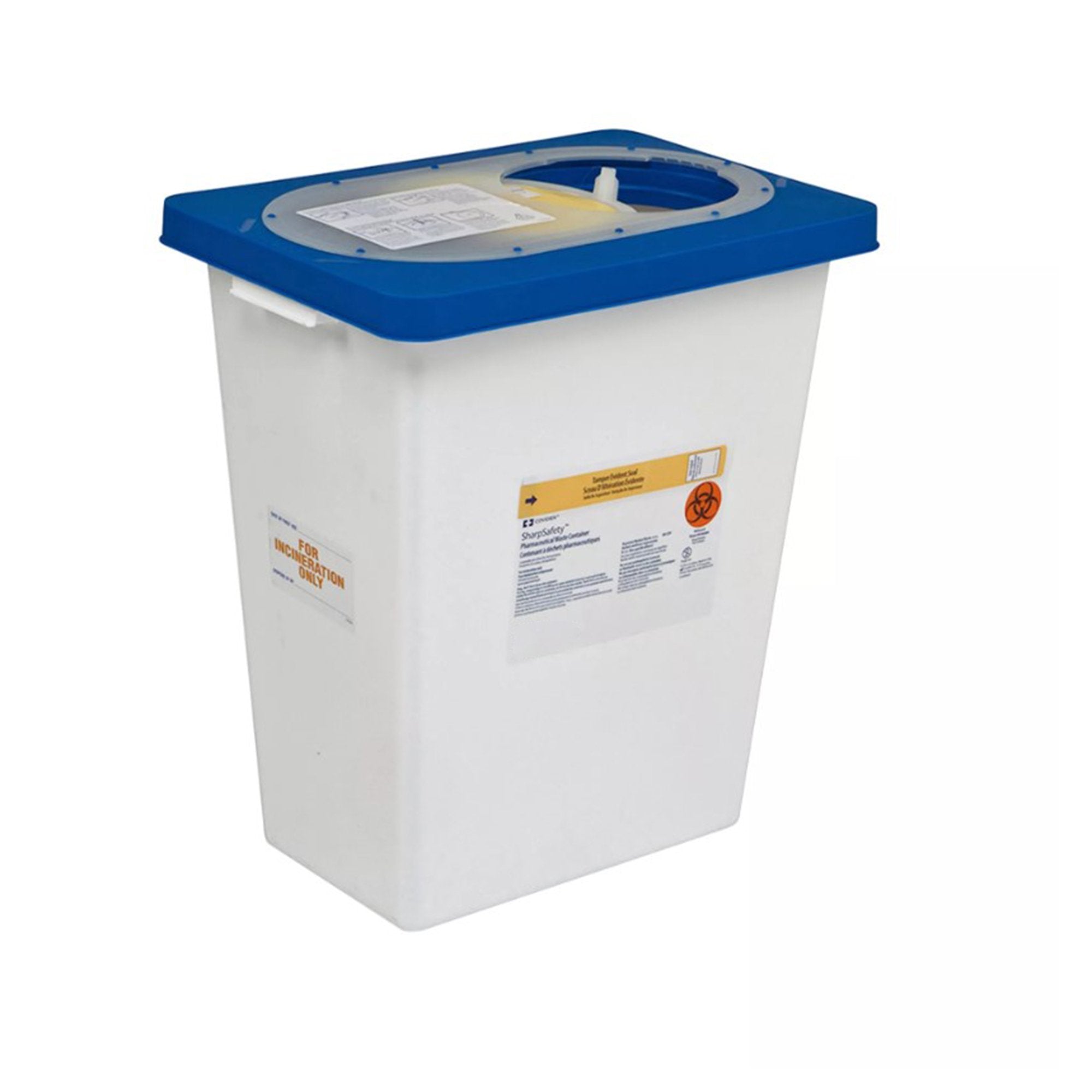 PharmaSafety™ Pharmaceutical Waste Container, 12 Gallon, 18¾ x 12¾ x 18¼ Inch 8860-