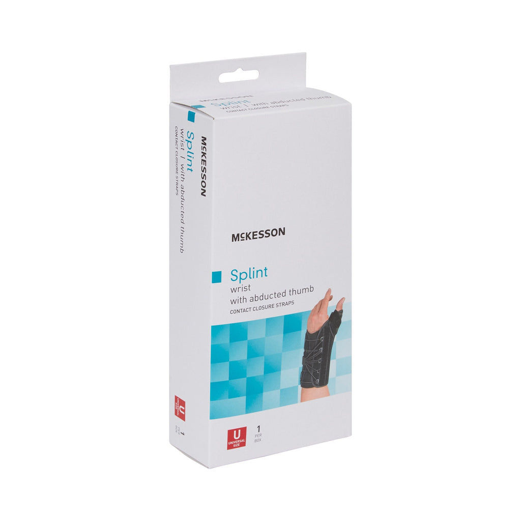 McKesson Left Wrist Splint with Abducted Thumb, One Size Fits Most 155-81-87490