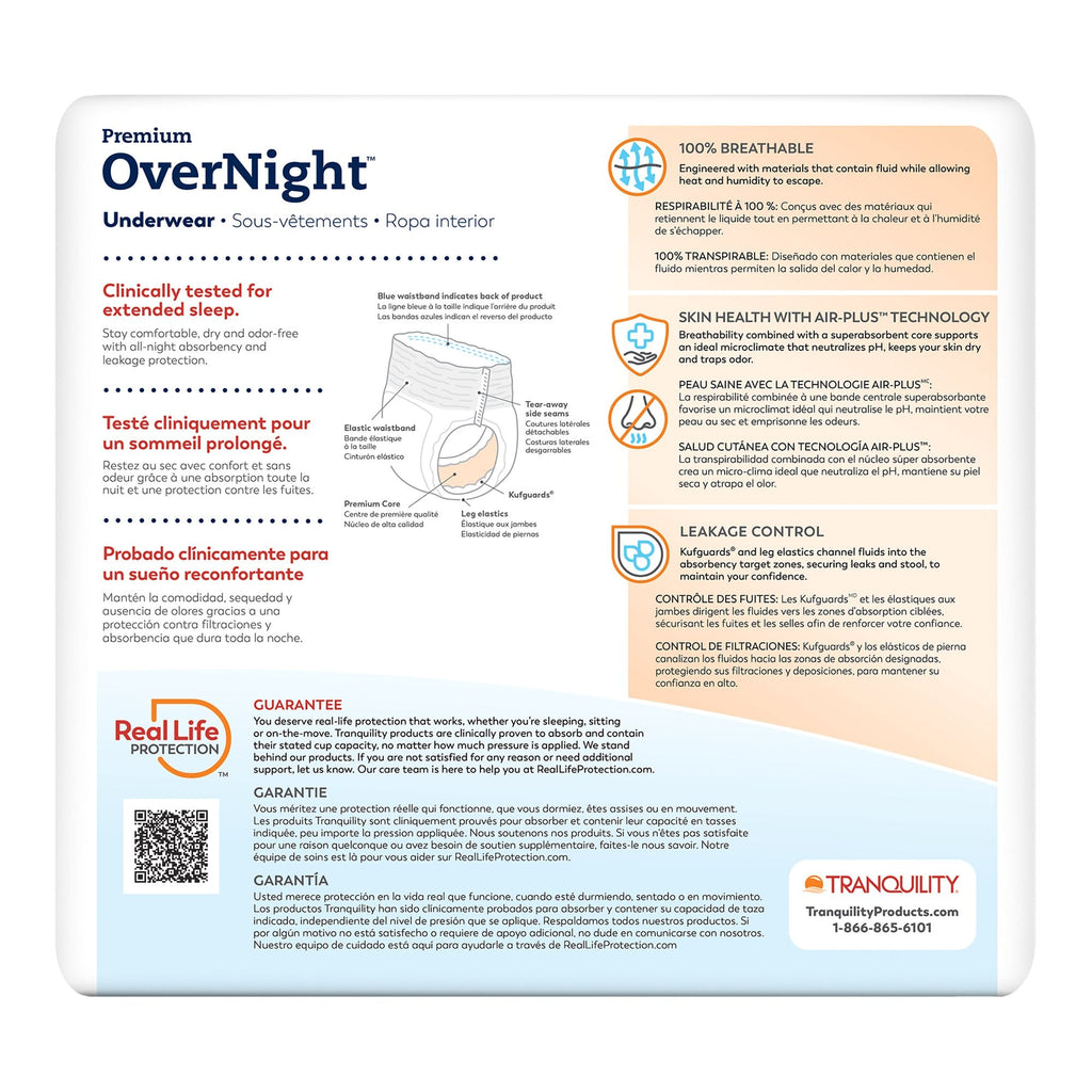 Tranquility Premium OverNight Disposable Absorbent Underwear, 2XL 2118