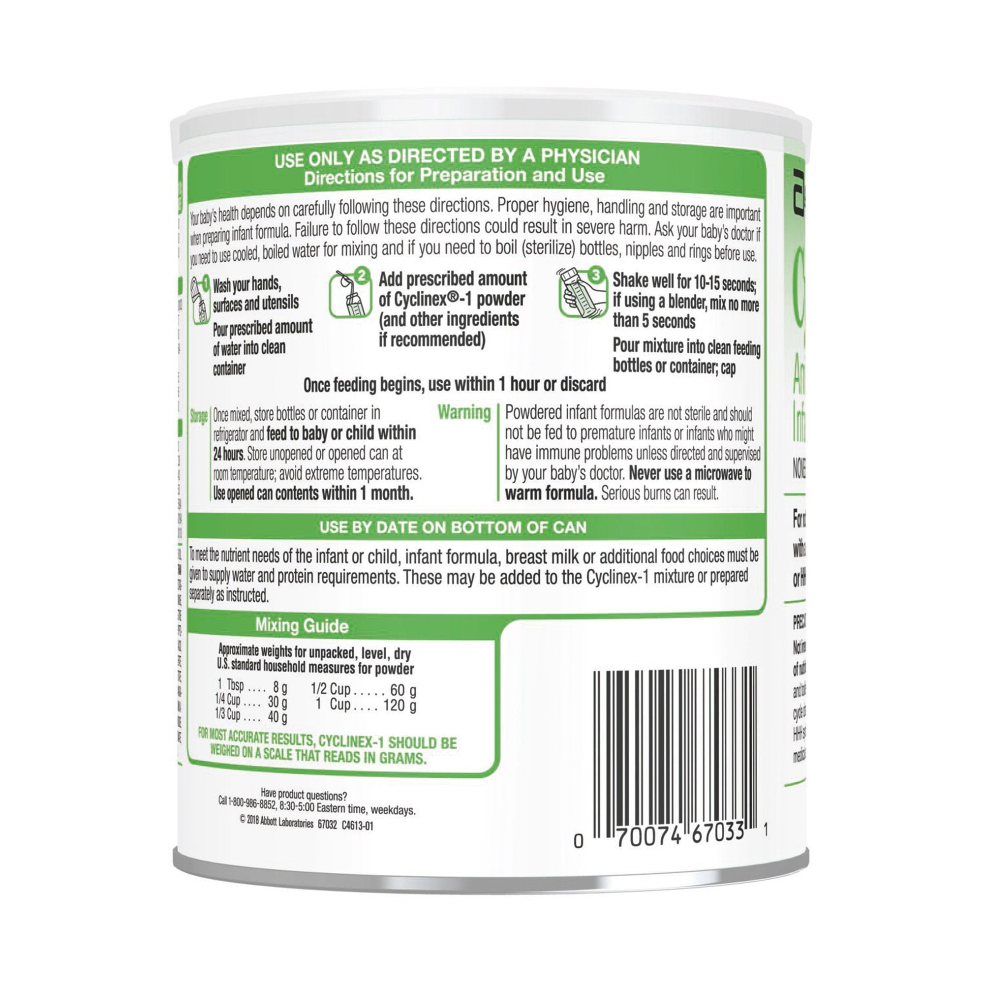 Cyclinex®-1 Amino Acid-Modified Infant Formula With Iron, 14.1-ounce can 67032