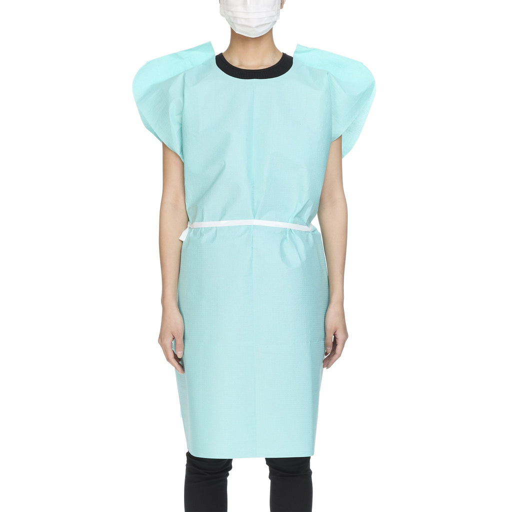McKesson Patient Exam Gown, One Size Fits Most, Teal 18-973