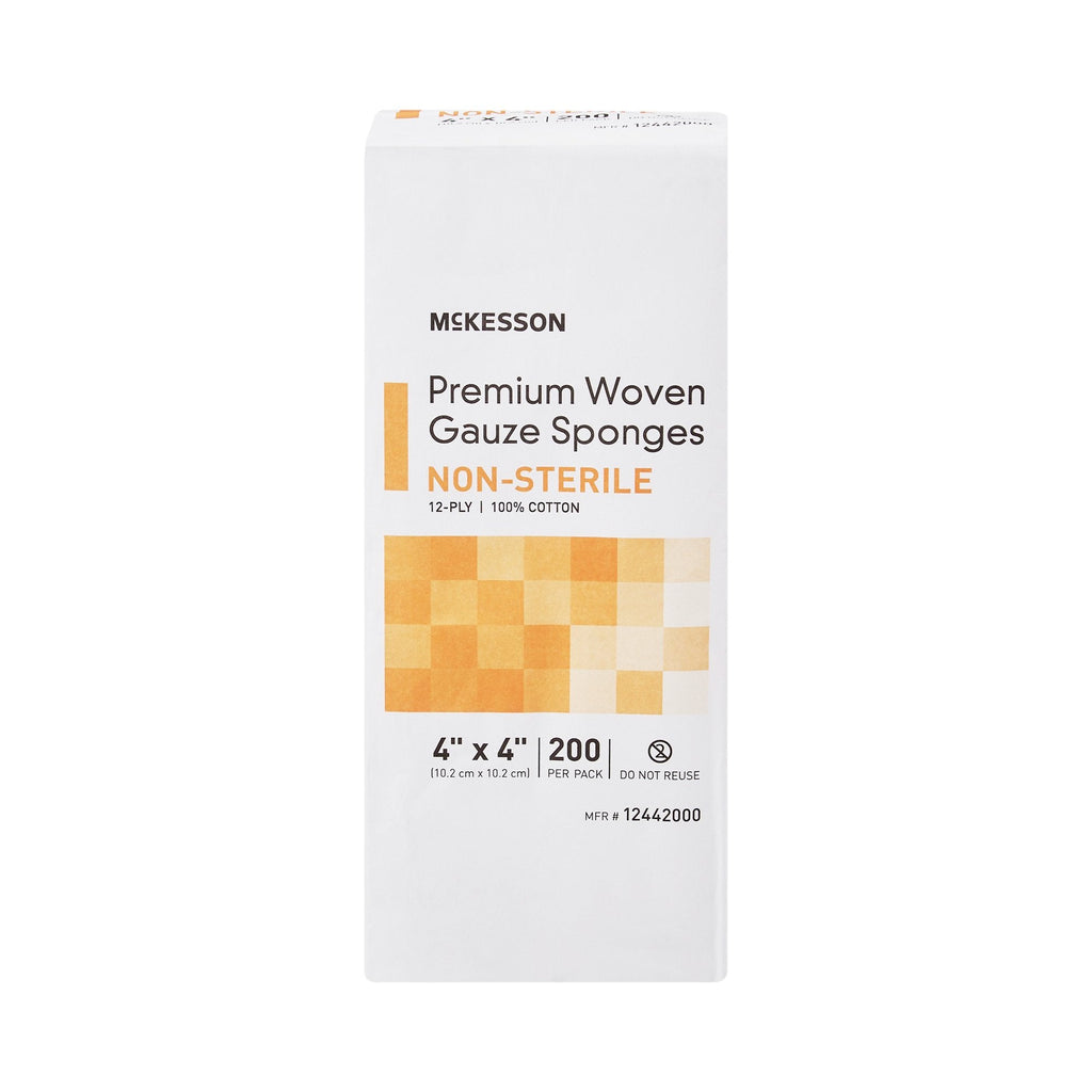 McKesson Gauze Sponge, 4 x 4 Inch, 12-Ply 12442000