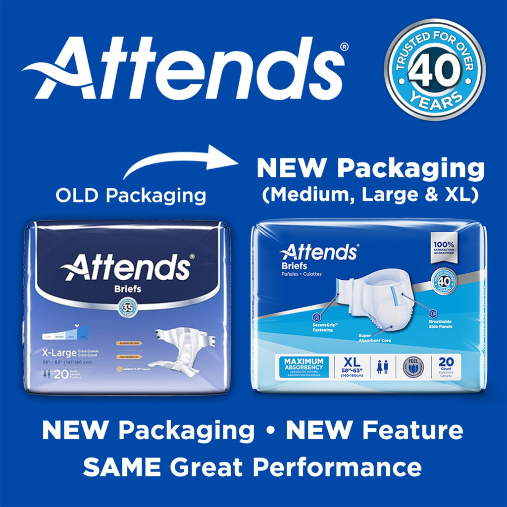 Attends® Heavy Absorbency Briefs, Extra Large DDA40