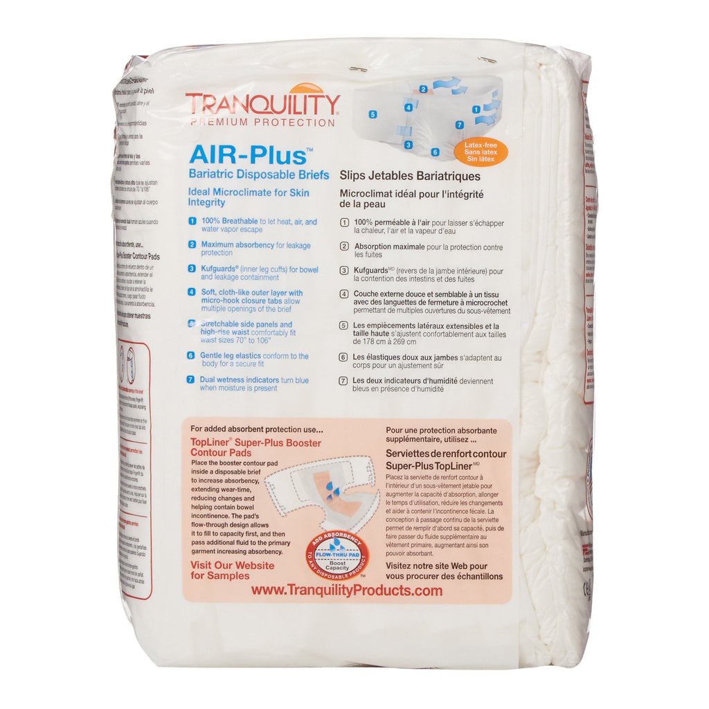 Tranquility® AIR-Plus™ Maximum Protection Bariatric Incontinence Brief 2195