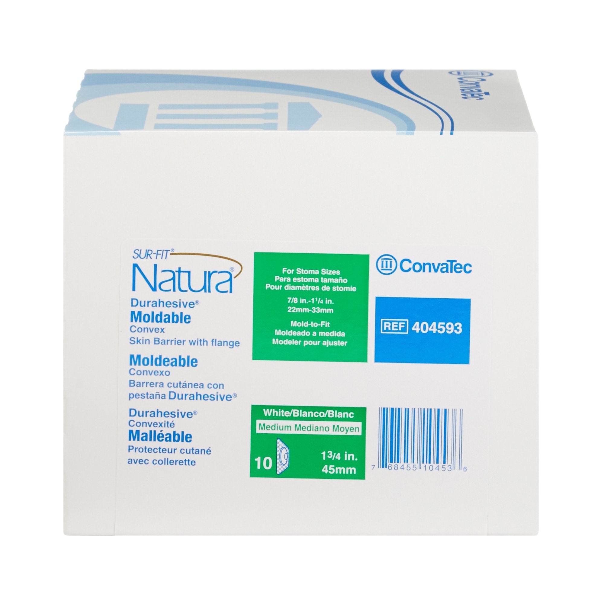 Sur-Fit Natura Extended Wear Ostomy Barrier, 45 mm Flange, .8 – 1.25 Inch Stomas 404593
