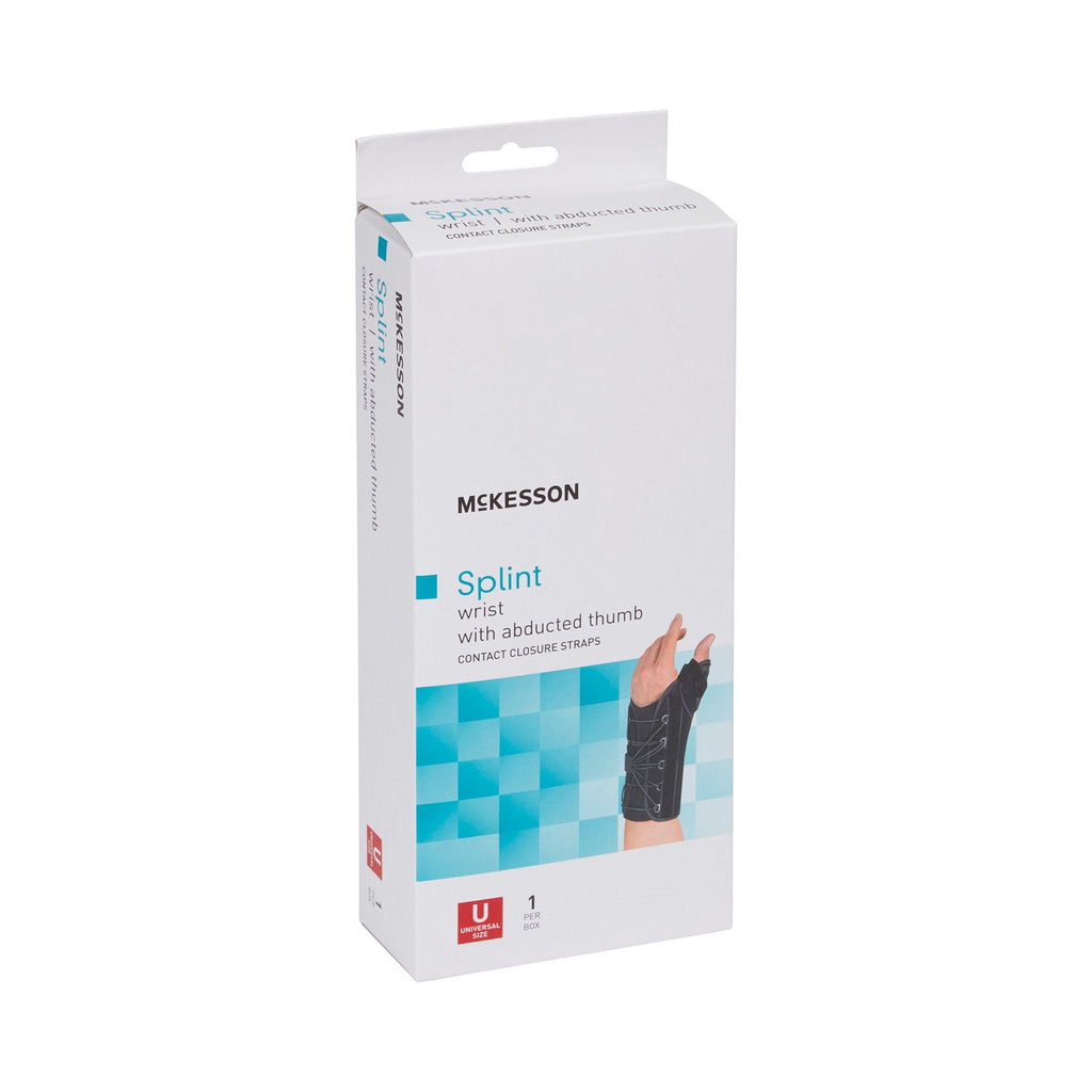 McKesson Right Wrist Splint with Abducted Thumb, One Size Fits Most 155-81-87480