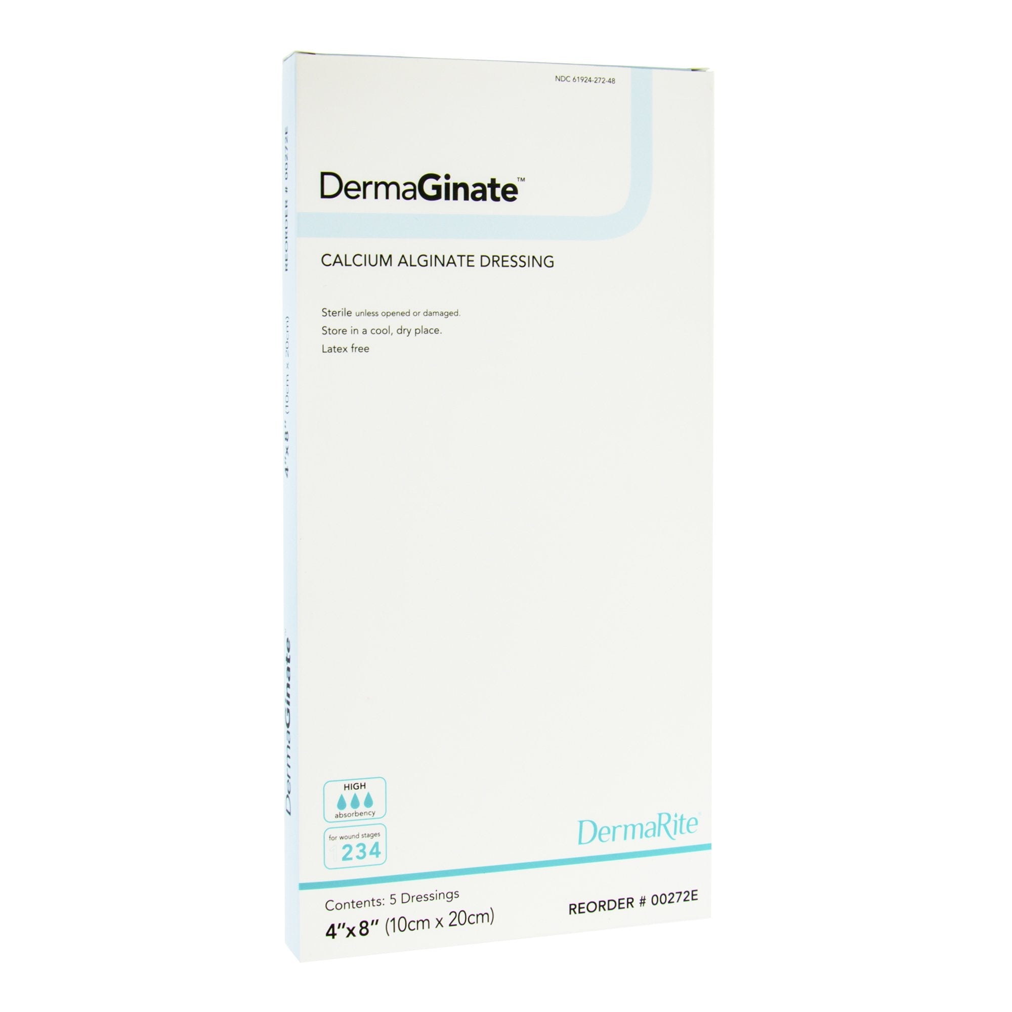 DermaGinate® Alginate Dressing, 4 x 8 inch 00272E