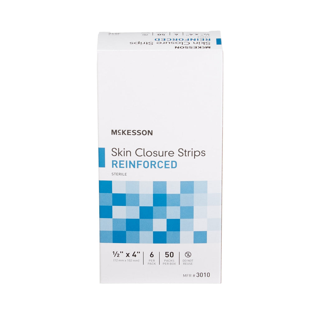 McKesson Skin Closure Reinforced Strip, ½ X 4 Inch 3010