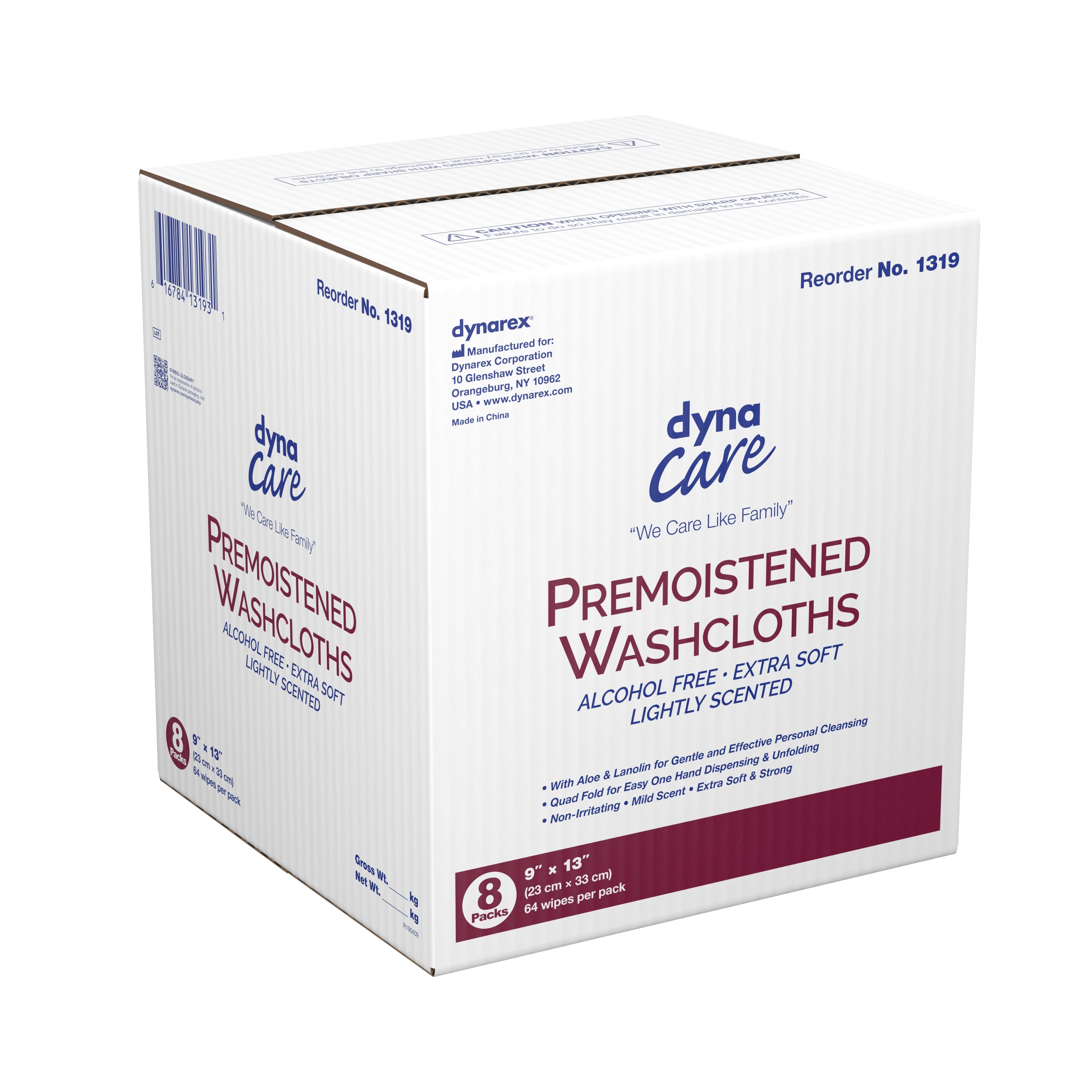 dynarex® Personal Cleansing Wipe, Unscented 1319