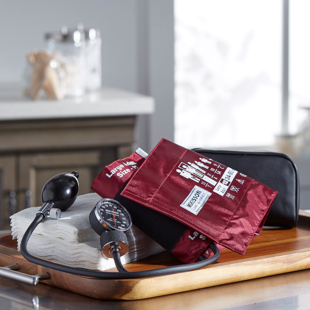 McKesson Lumeon Aneroid Sphygmomanometer with Large Cuff, 2-Tube, Pocket-Size 01-720-12XBDGM