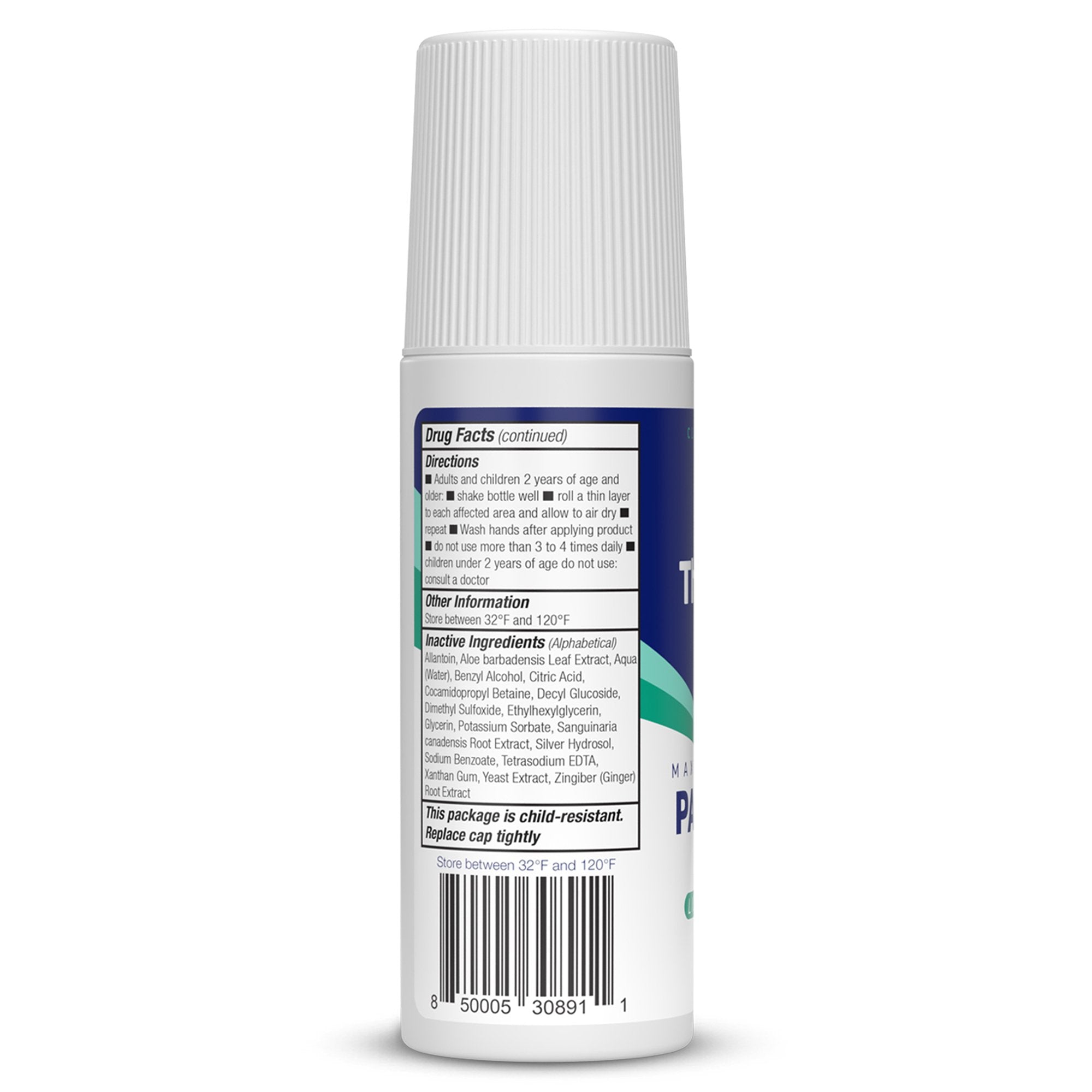 Theraworx® Maximum Strength Pain Relief Roll-On with 4% Lidocaine NRV-25R-4X4