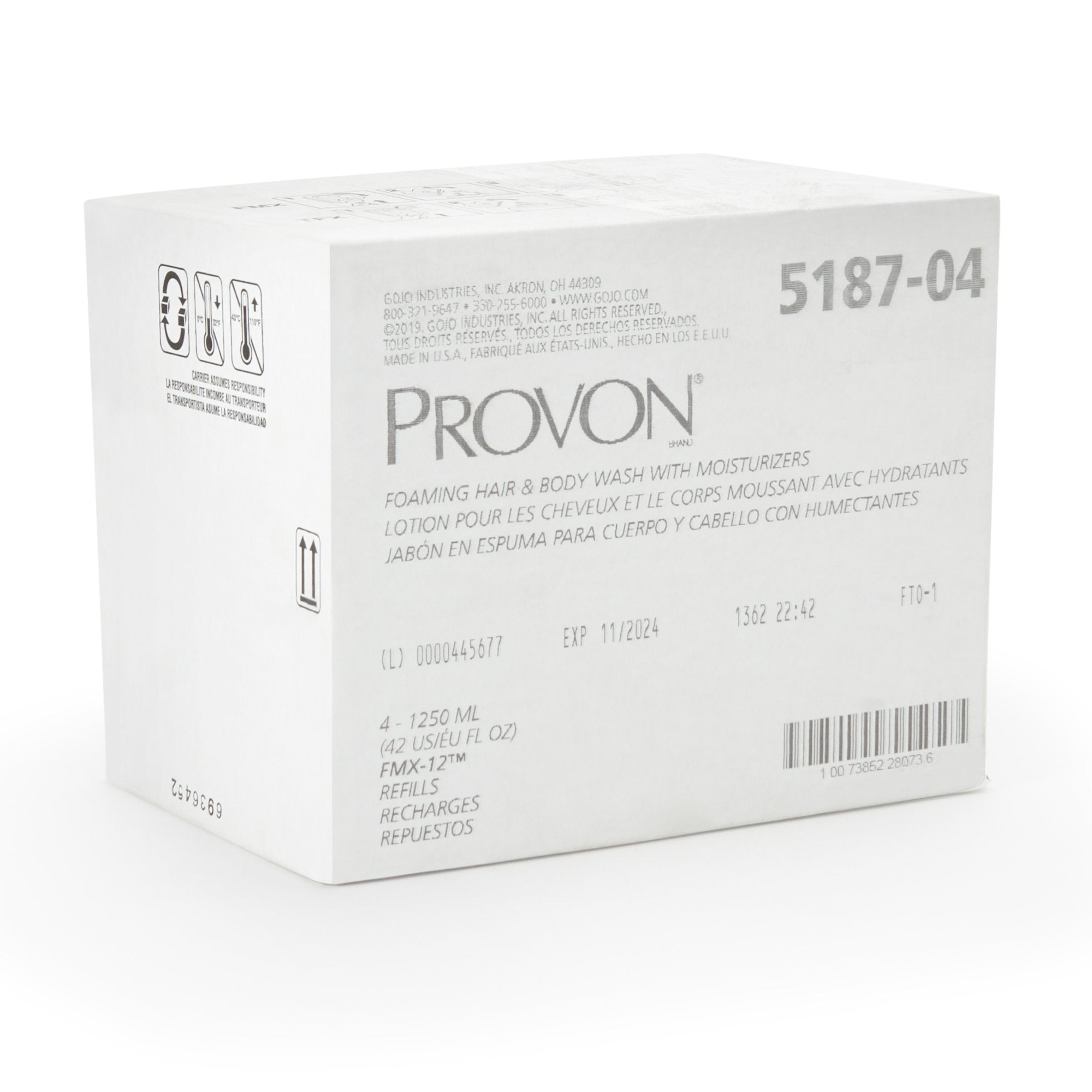 Provon® Foaming Hair and Body Wash with Moisturizers, 1,250 mL Dispenser Refill 5187-04