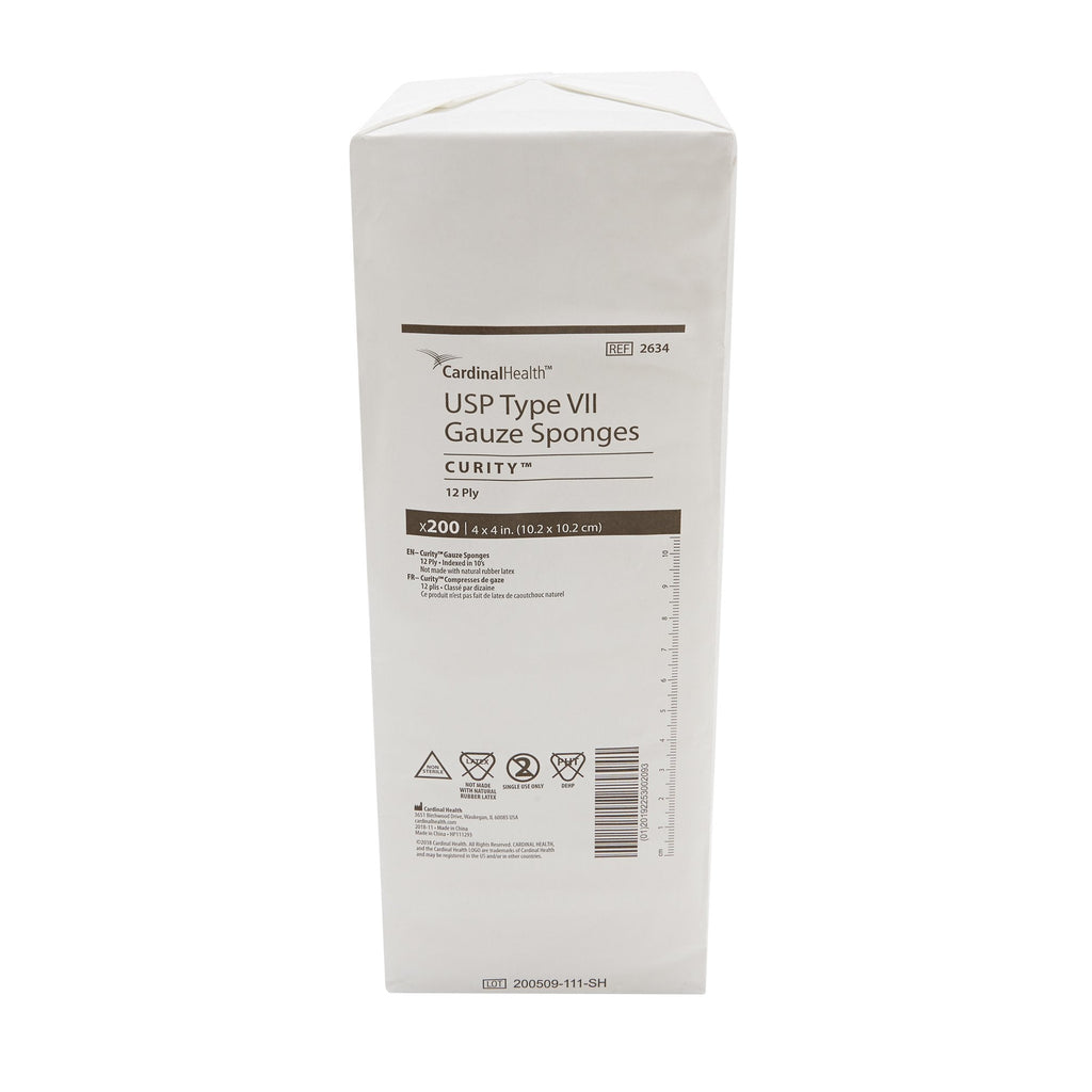 Curity™ USP Type VII Gauze Sponge, 4 x 4 Inch, 12-Ply 2634-