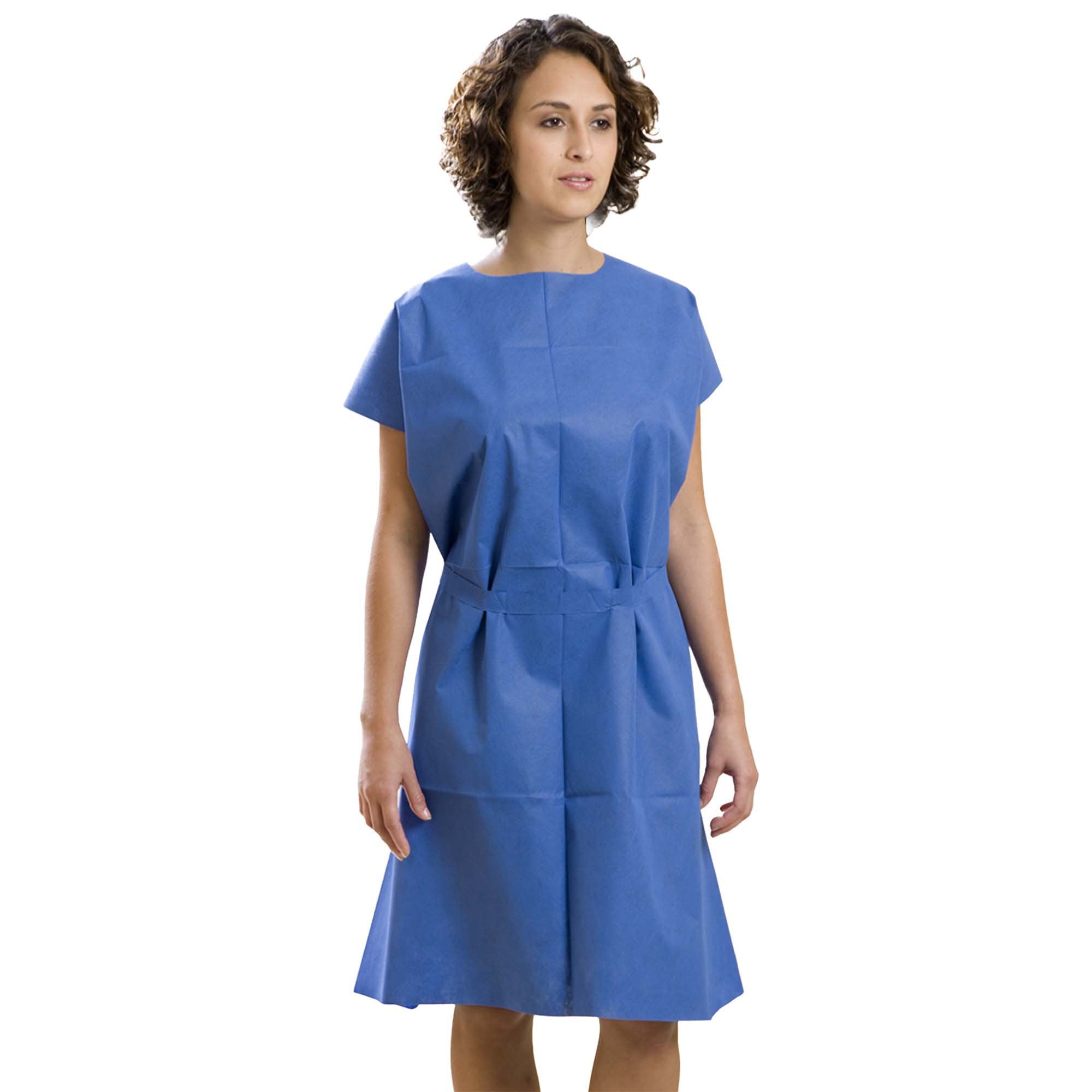 Patient Exam Gown AmpleWear® 3X-Large Blue Disposable 50756