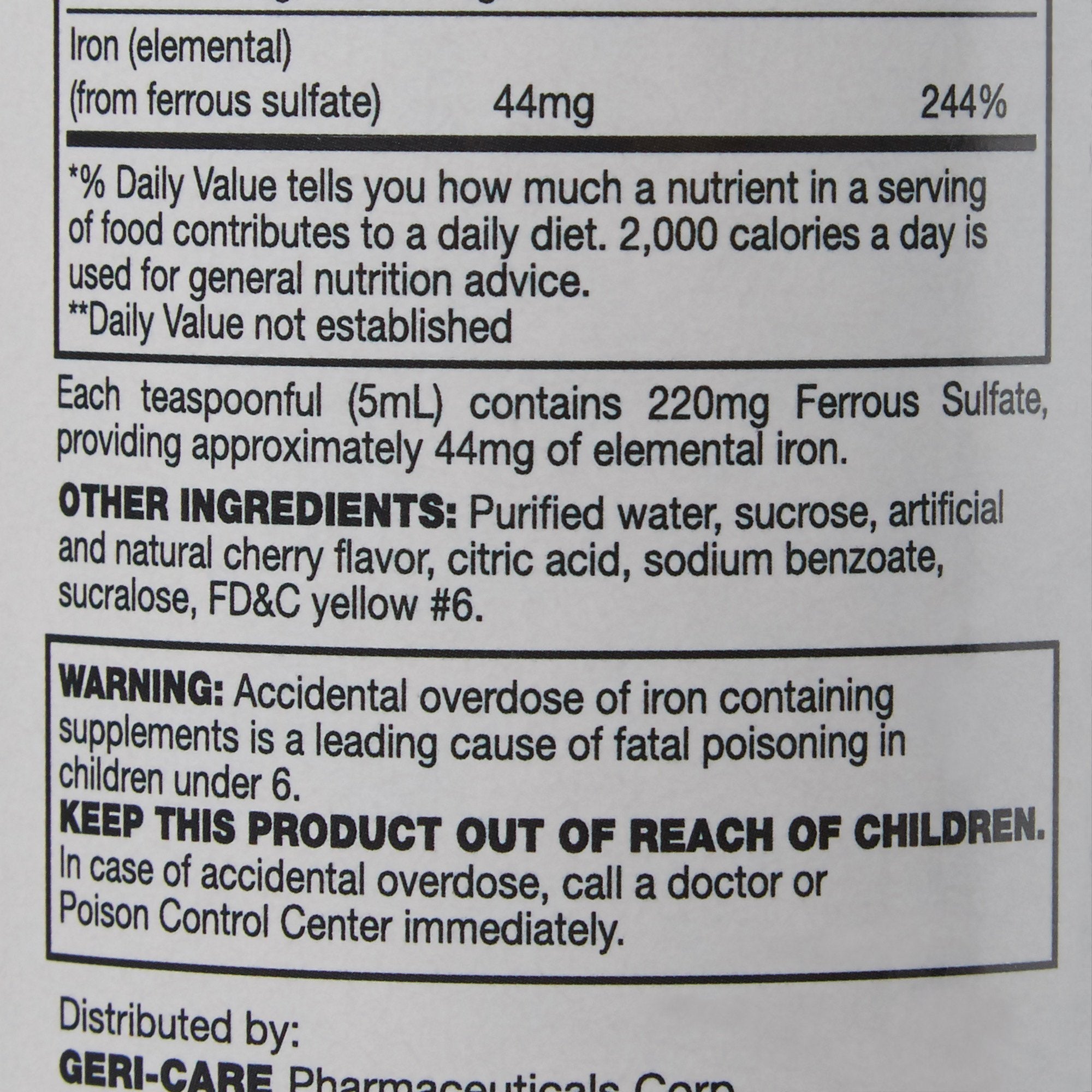 Geri-Care® Iron Mineral Supplement Q701-16-GCP