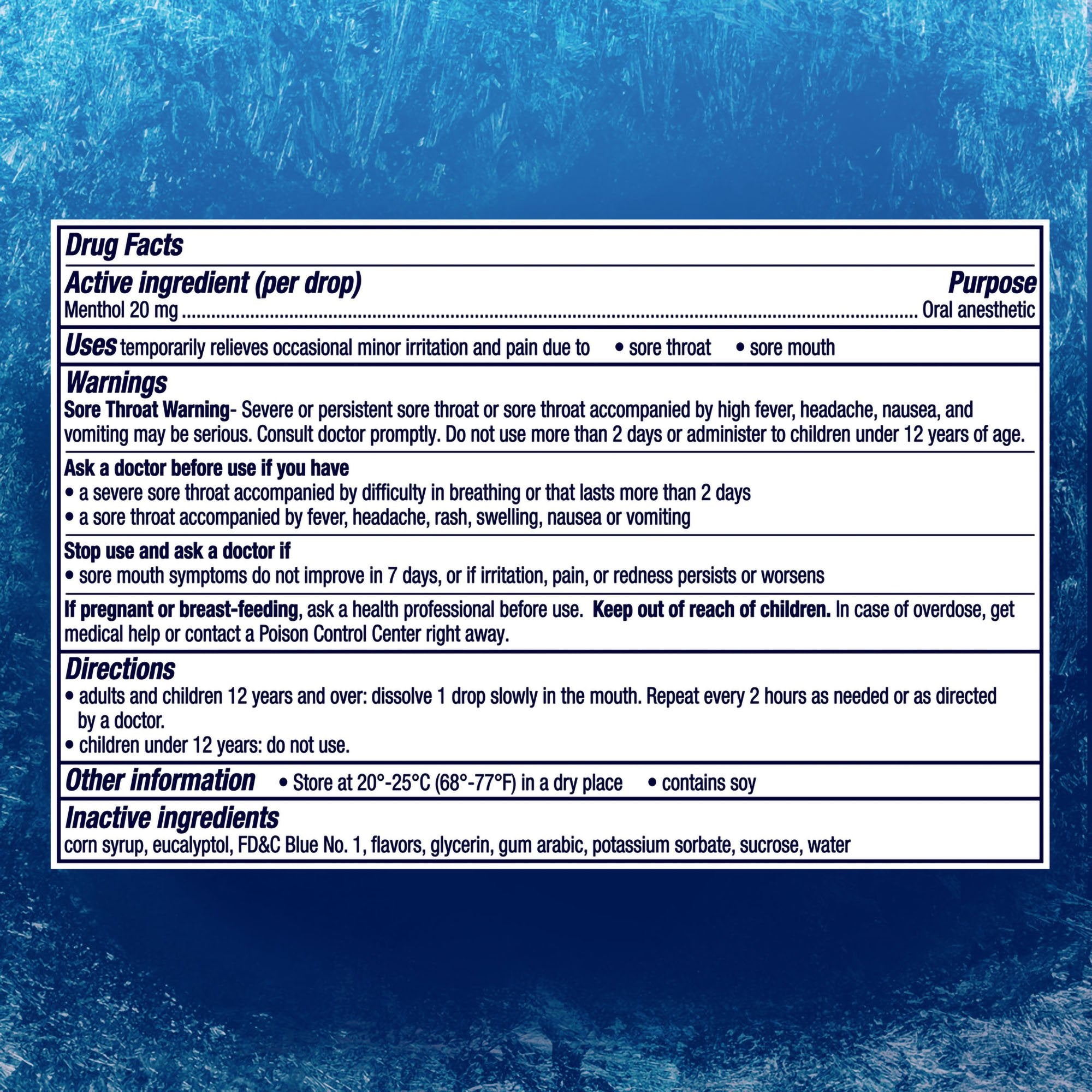 Vicks VapoCool Severe Medicated Drops Winterfrost 32390003970