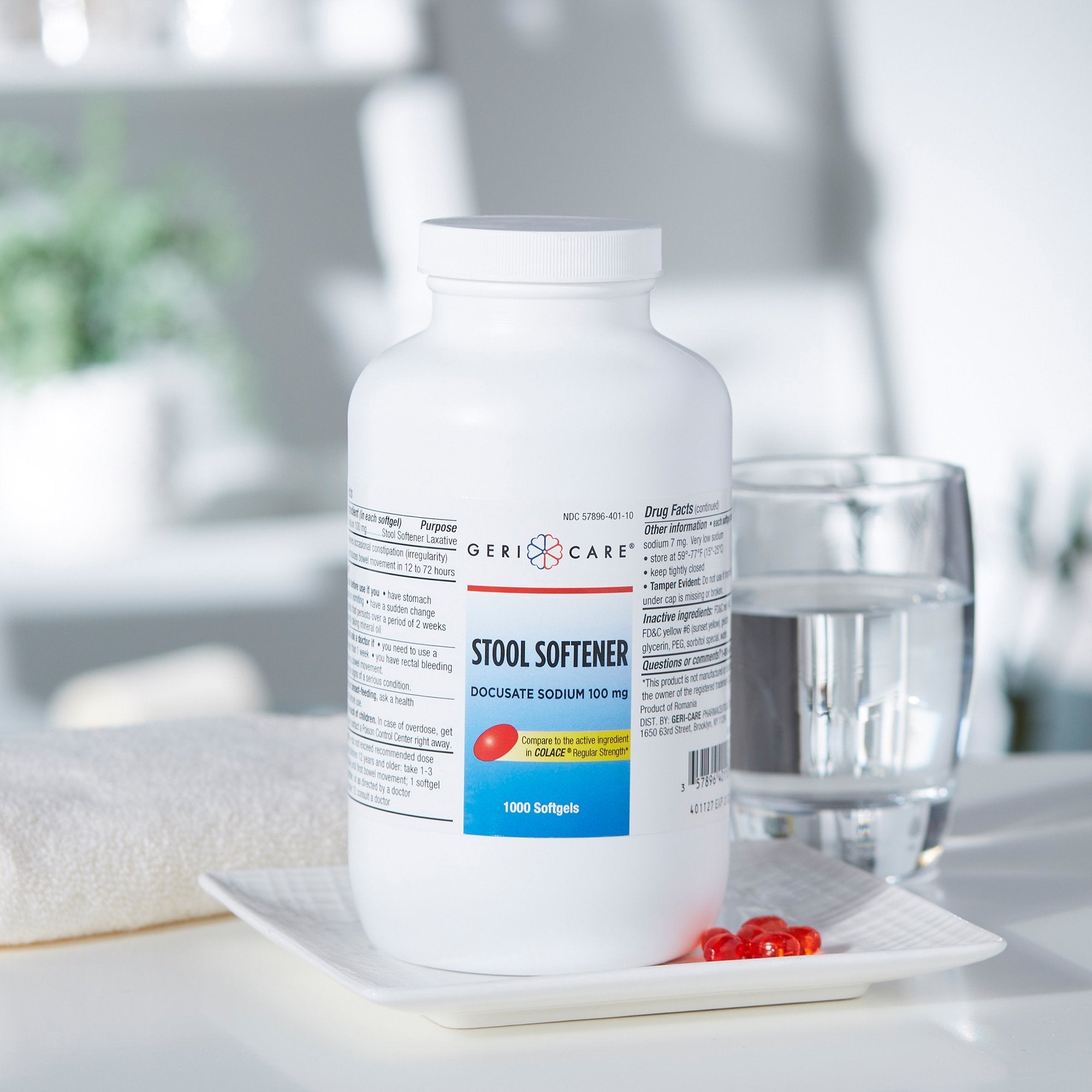 Geri-Care® Docusate Sodium Stool Softener 401-10-GCP