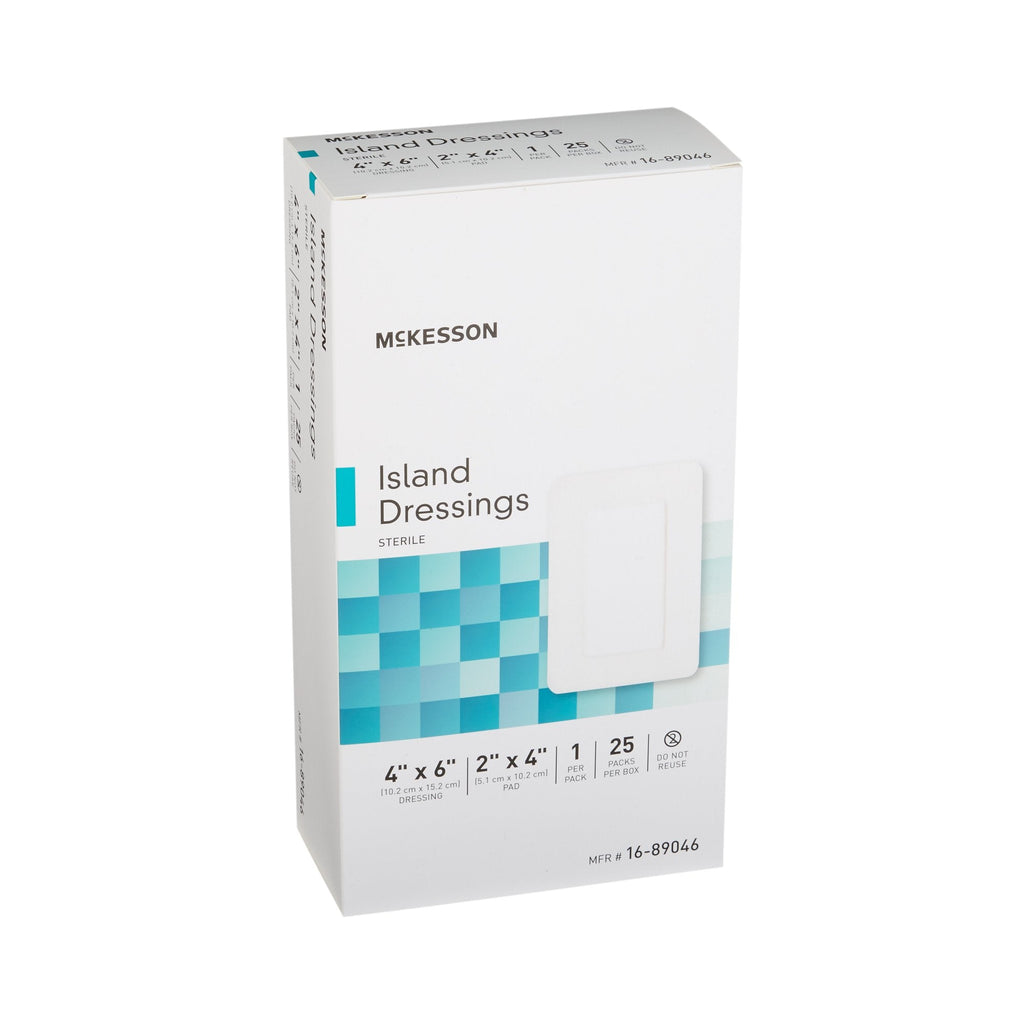 McKesson White Adhesive Dressing, 4 x 6 Inch 16-89046