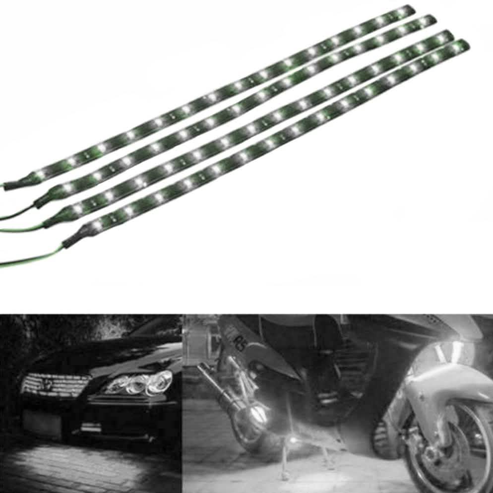 10-Piece: 12" 15SMD Waterproof 12V Flexible LED Strip Light For Car