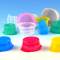 Cappers™ Polyethylene Colorless Double Tab Snap Cap Tube Closure, 1000 per Pack 113141C