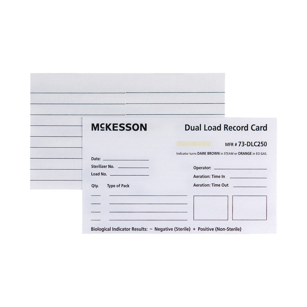 McKesson Sterilization Record Card 73-DLC250